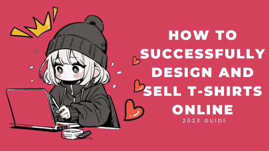 a cute graphic of a girl working on her laptop with a text heading on the right hand side