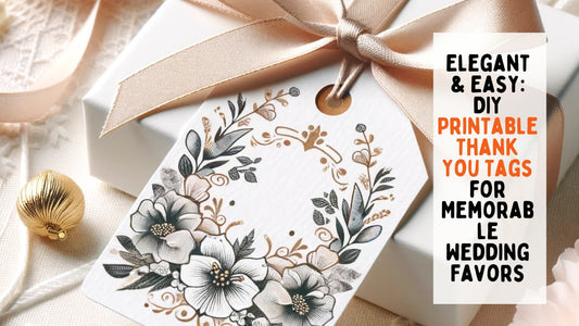 featured image showcases a beautifully designed wedding favor tag, complete with a ribbon or string, indicating it's ready to be attached to a gift for wedding guests with title on the top.