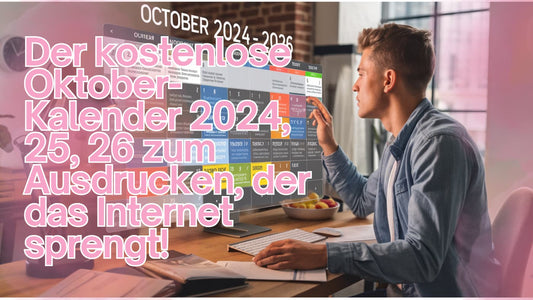 Der kostenlose Oktober-Kalender 2024, 25, 26 zum Ausdrucken, der das Internet sprengt