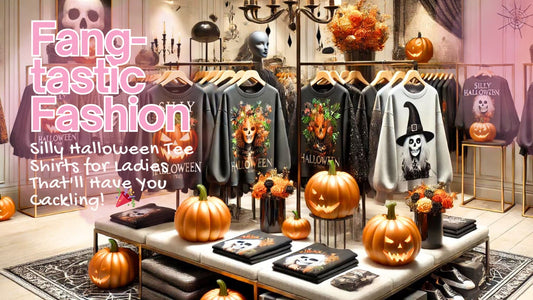 Fang-tastic Fashion: Silly Halloween Tee Shirts for Ladies That'll Have You Cackling!