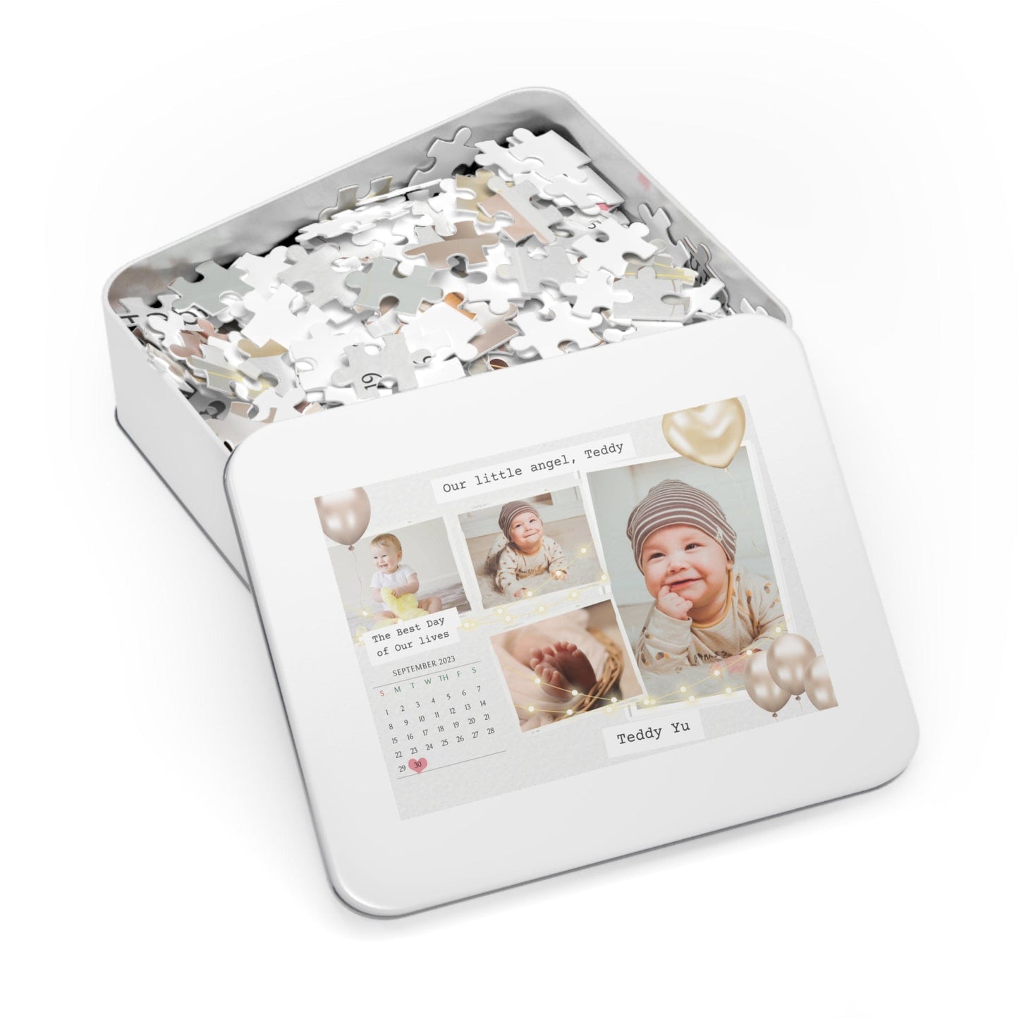 Custom Image Newborn Jigsaw Puzzle 1000/500/252/110 Pieces | Customized Gift for New Parents and Grand Parents