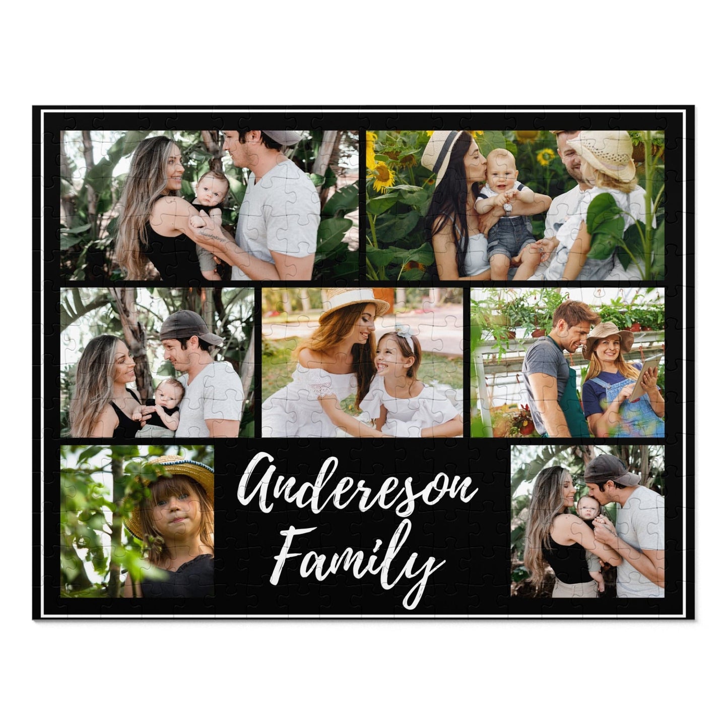 Custom Family Jigsaw Puzzle from Photo Collage - 1000/500/252/110 Pieces - DIY Gifts for Family Members