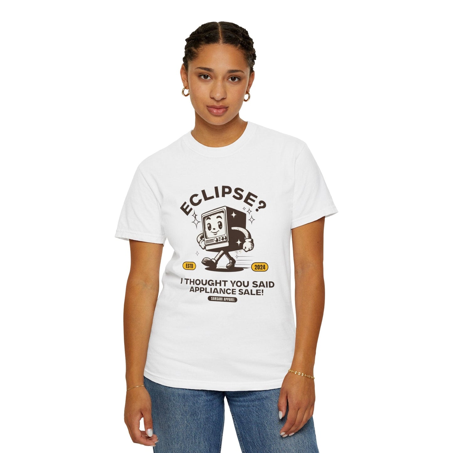 Comfort Colors Sarcastic Unisex Eclipse? or Appliance Sale Total Solar 2024 Tee Shirt S-4XL - White/Ivory