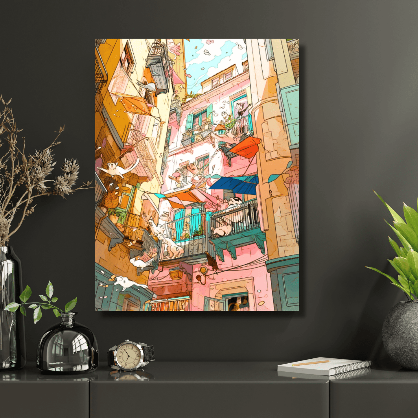 2023 Printable Maximalist Chaotic Lombard Street Pamplona Decorative Unframed Digital Ambiance Wall Hanging Home Decor Digital Download- Part 2