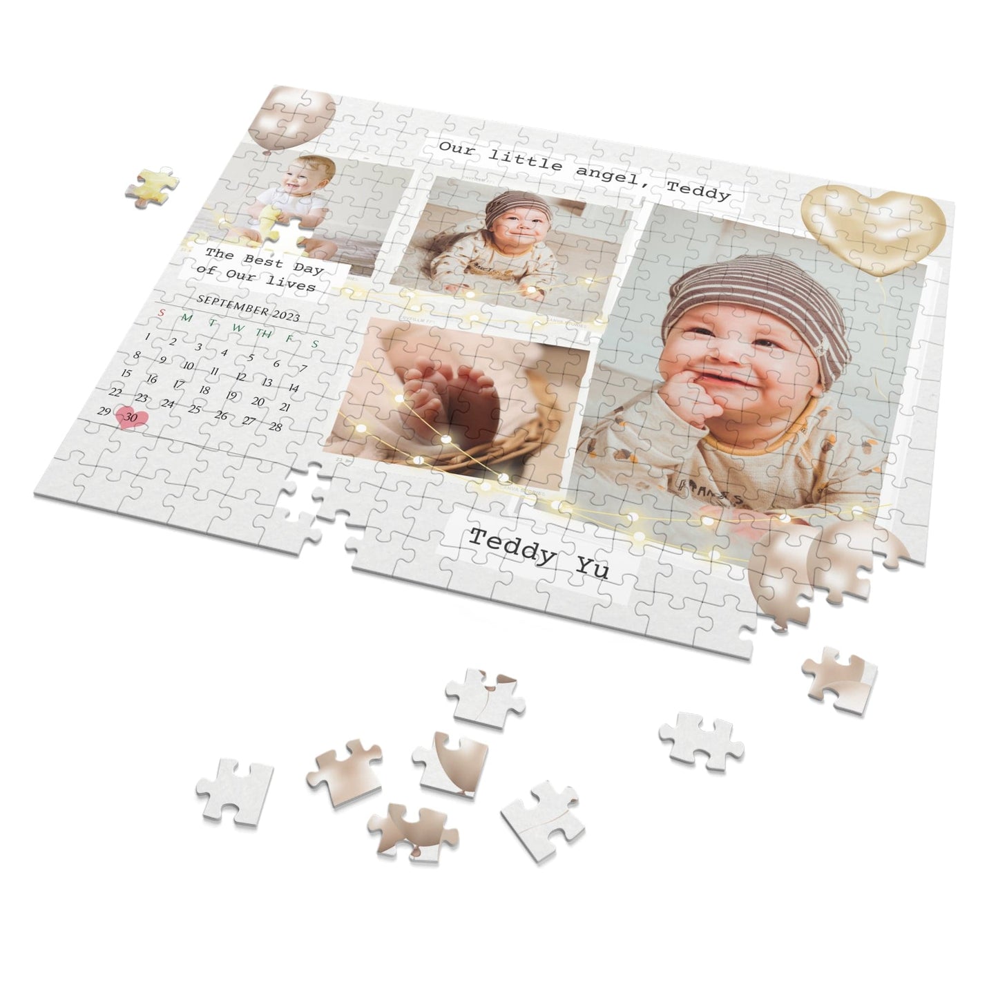 Custom Image Newborn Jigsaw Puzzle 1000/500/252/110 Pieces | Customized Gift for New Parents and Grand Parents