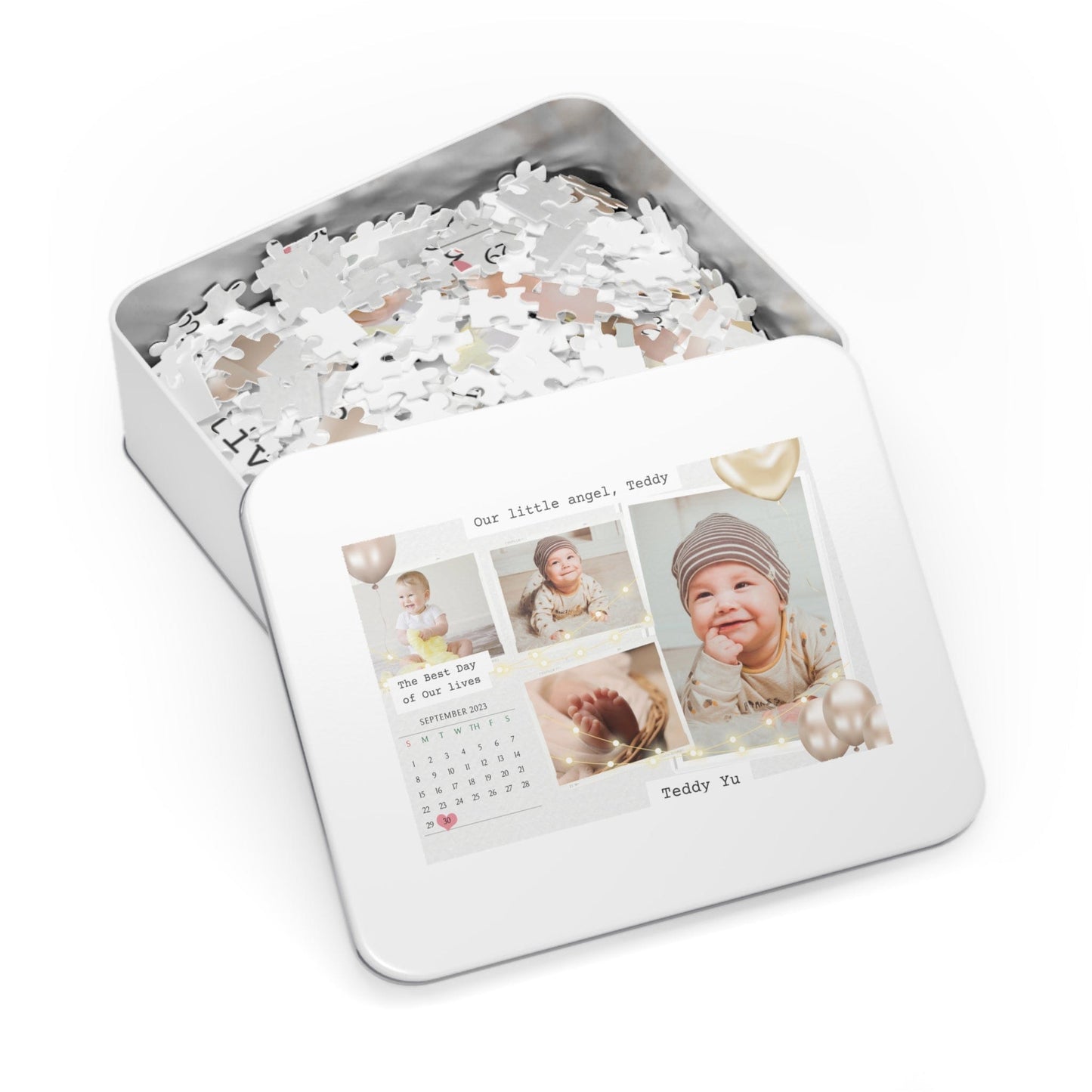 Custom Image Newborn Jigsaw Puzzle 1000/500/252/110 Pieces | Customized Gift for New Parents and Grand Parents