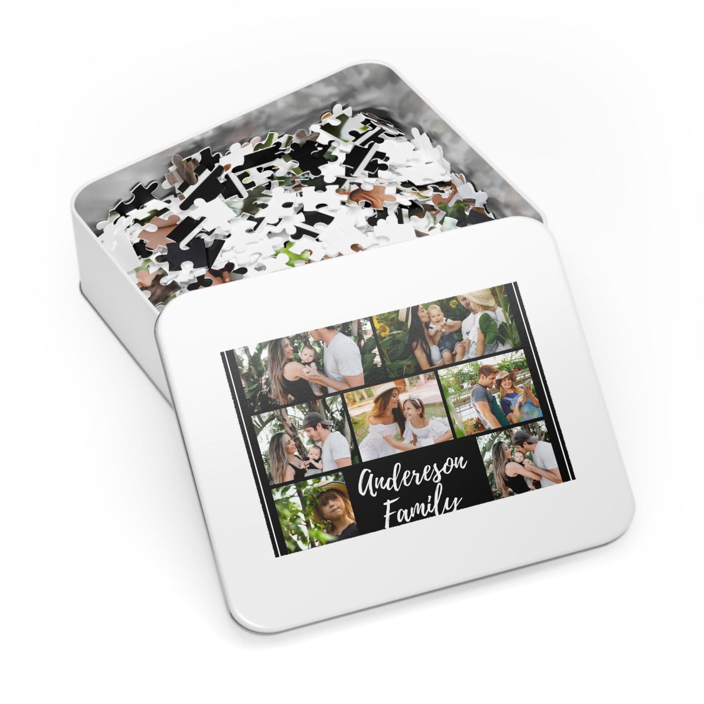 Custom Family Jigsaw Puzzle from Photo Collage - 1000/500/252/110 Pieces - DIY Gifts for Family Members