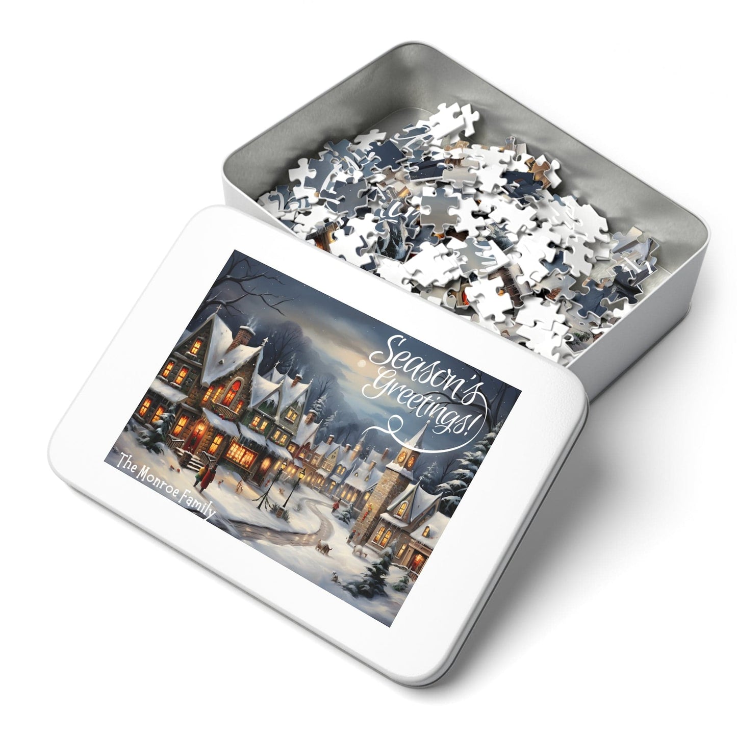 1000 Piece Custom Name Jigsaw Puzzle Gift: Vintage Oil Painting | Custom Text with Sizes (110-1000 Pieces) | Most Difficult Puzzle