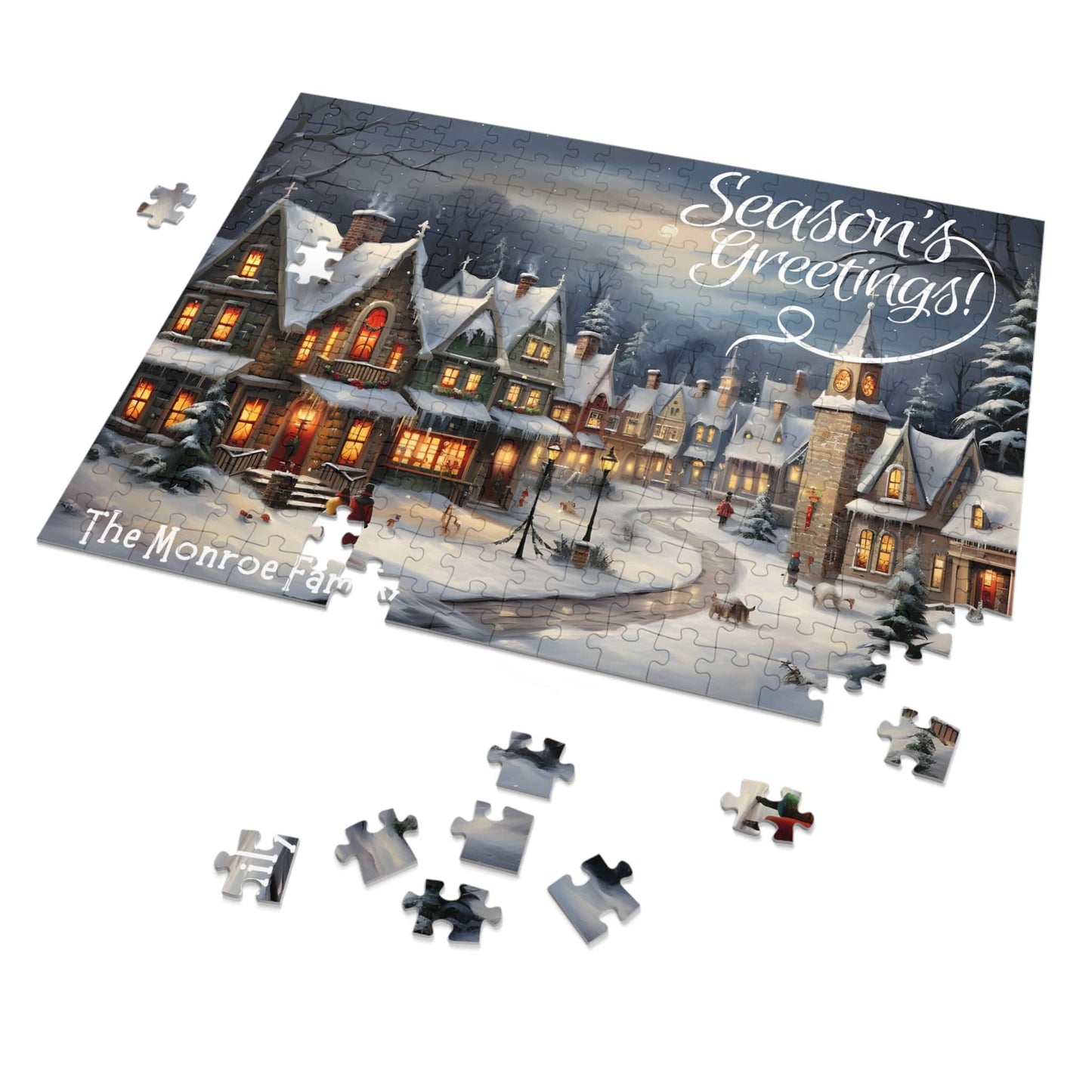 1000 Piece Custom Name Jigsaw Puzzle Gift: Vintage Oil Painting | Custom Text with Sizes (110-1000 Pieces) | Most Difficult Puzzle