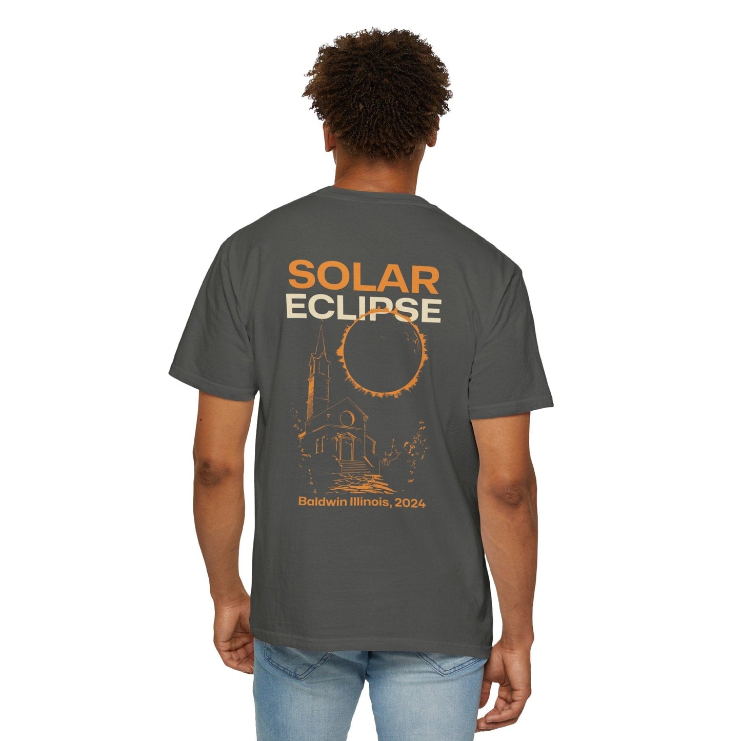 Solar Eclipse 2024 Baldwin Illinois USA Shirt Adult S-4XL - Black/Pepper, Path of Totality Shirt, Gift for Eclipse Lover