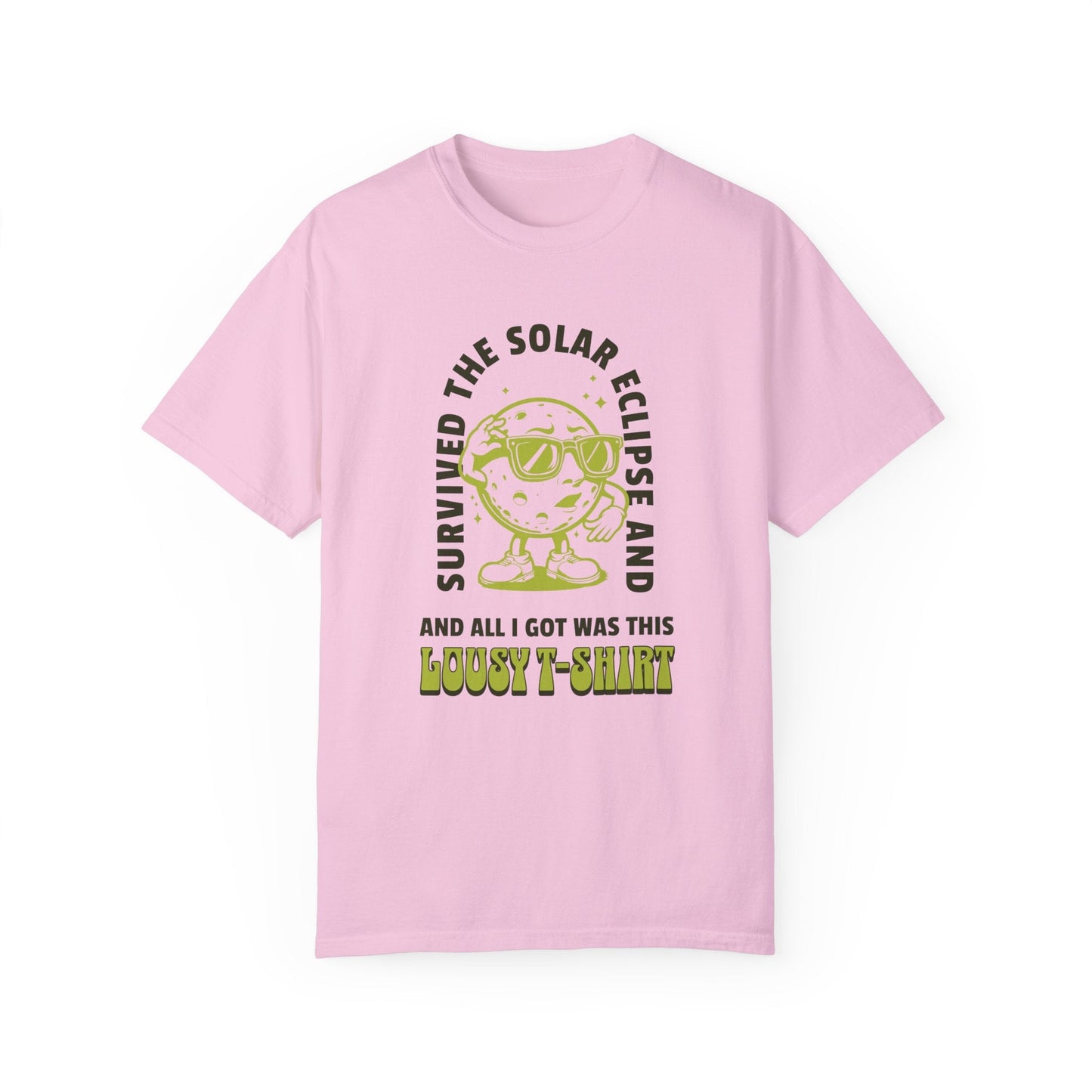 Survived The Solar Eclipse Funny Total Solar 2024 Comfort Colors Tee Shirt Adult S-4XL - Blossom/Ivory