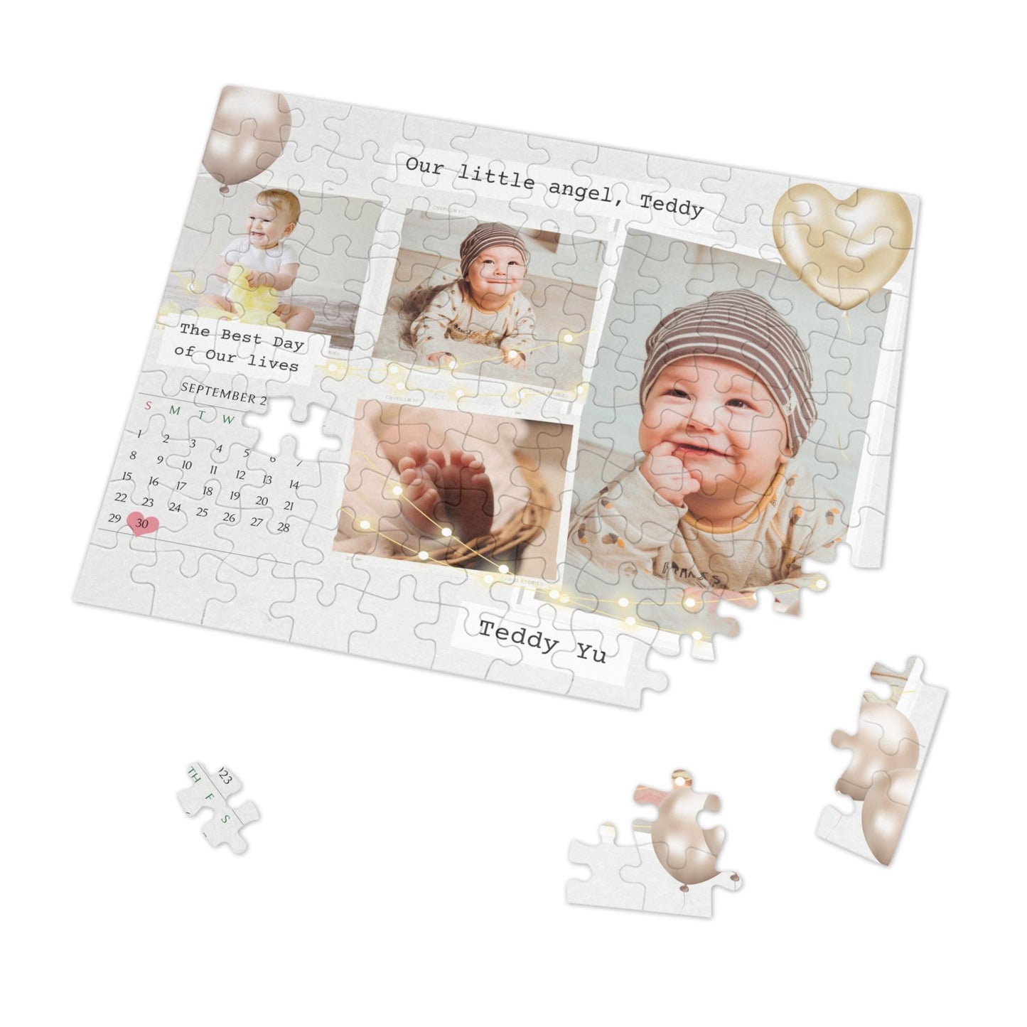 Custom Image Newborn Jigsaw Puzzle 1000/500/252/110 Pieces | Customized Gift for New Parents and Grand Parents