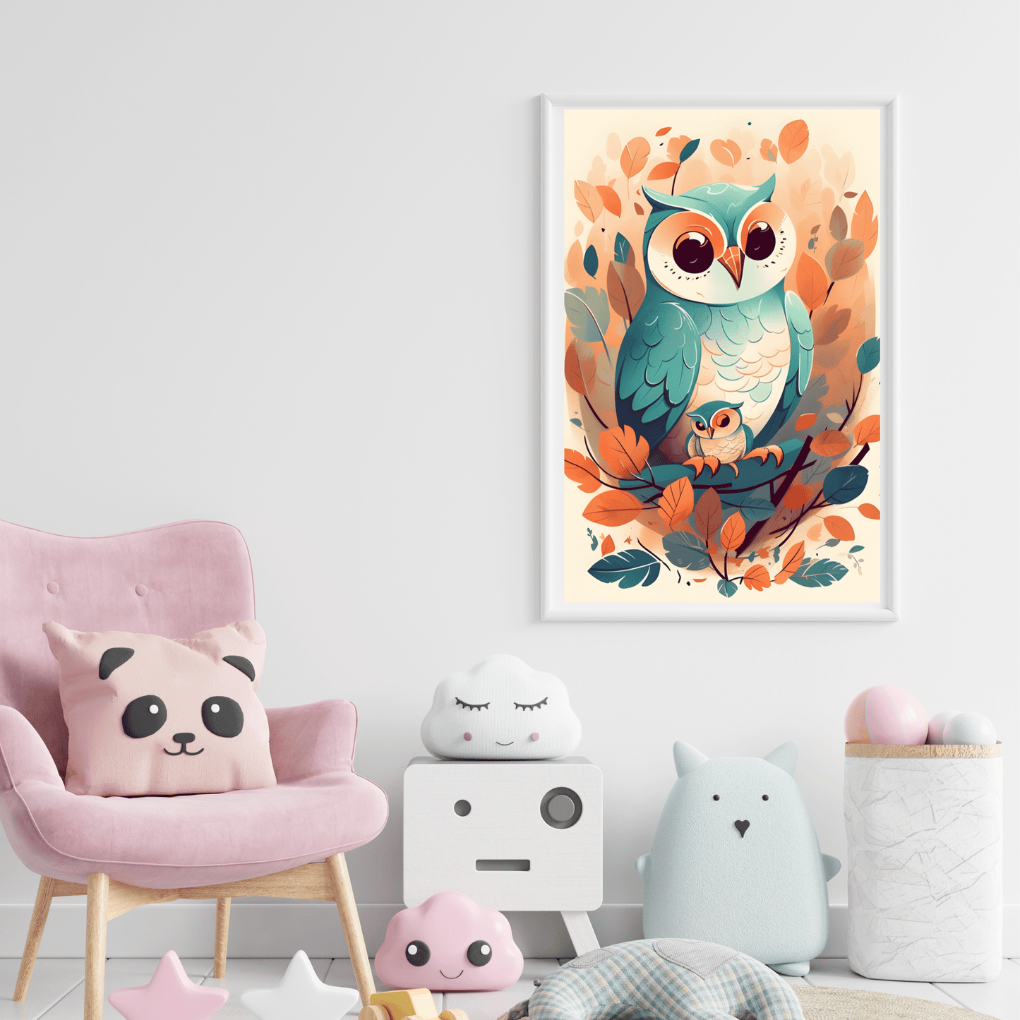 2023 Printable Modern Kids Wall Art Tropical Owl Print Exotic Prints Unframed Digital Aesthetic Home Decor Digital Download