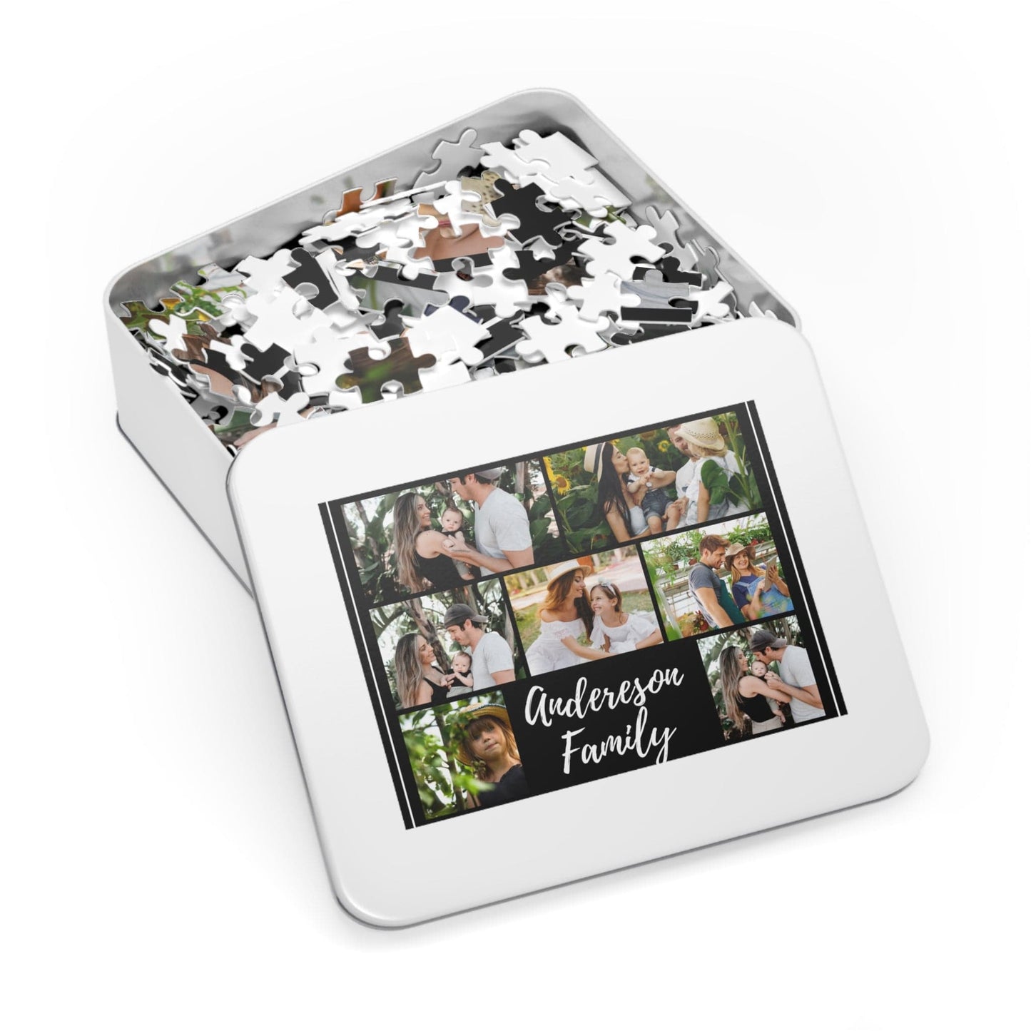 Custom Family Jigsaw Puzzle from Photo Collage - 1000/500/252/110 Pieces - DIY Gifts for Family Members