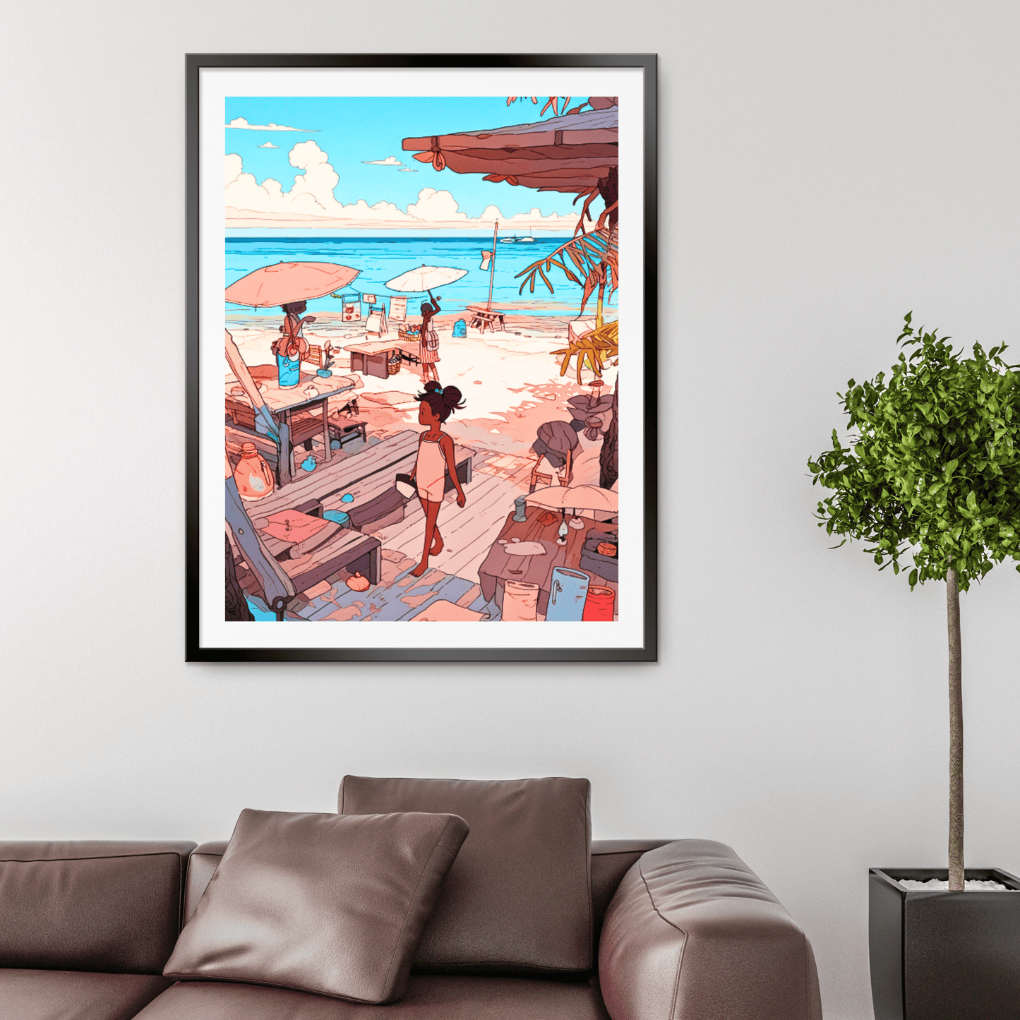 2023 Printable Bright Retro Vintage Beach Coastal Vacation Travel Decorative Unframed Digital Ambiance Wall Hanging Home Decor Digital Download - Part 2