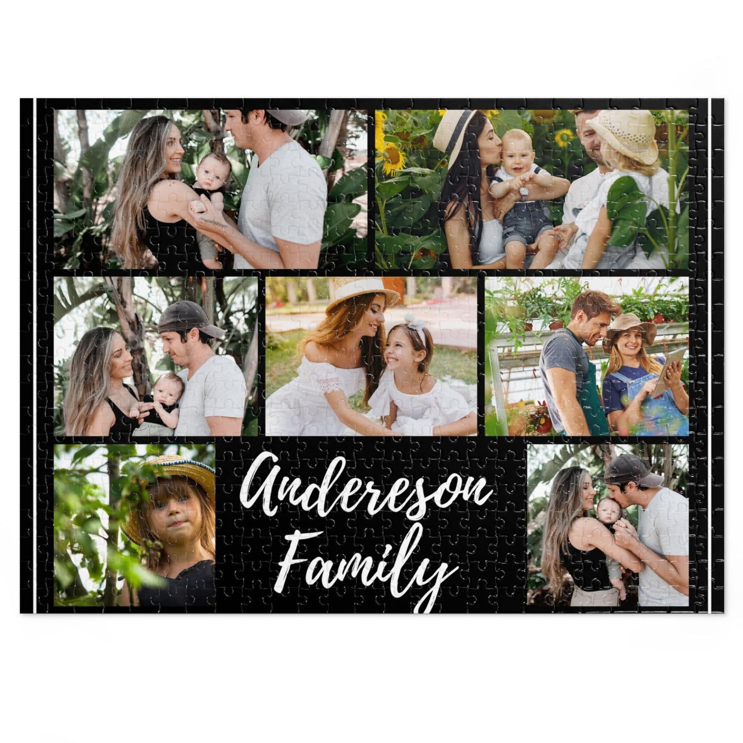 Custom Family Jigsaw Puzzle from Photo Collage - 1000/500/252/110 Pieces - DIY Gifts for Family Members