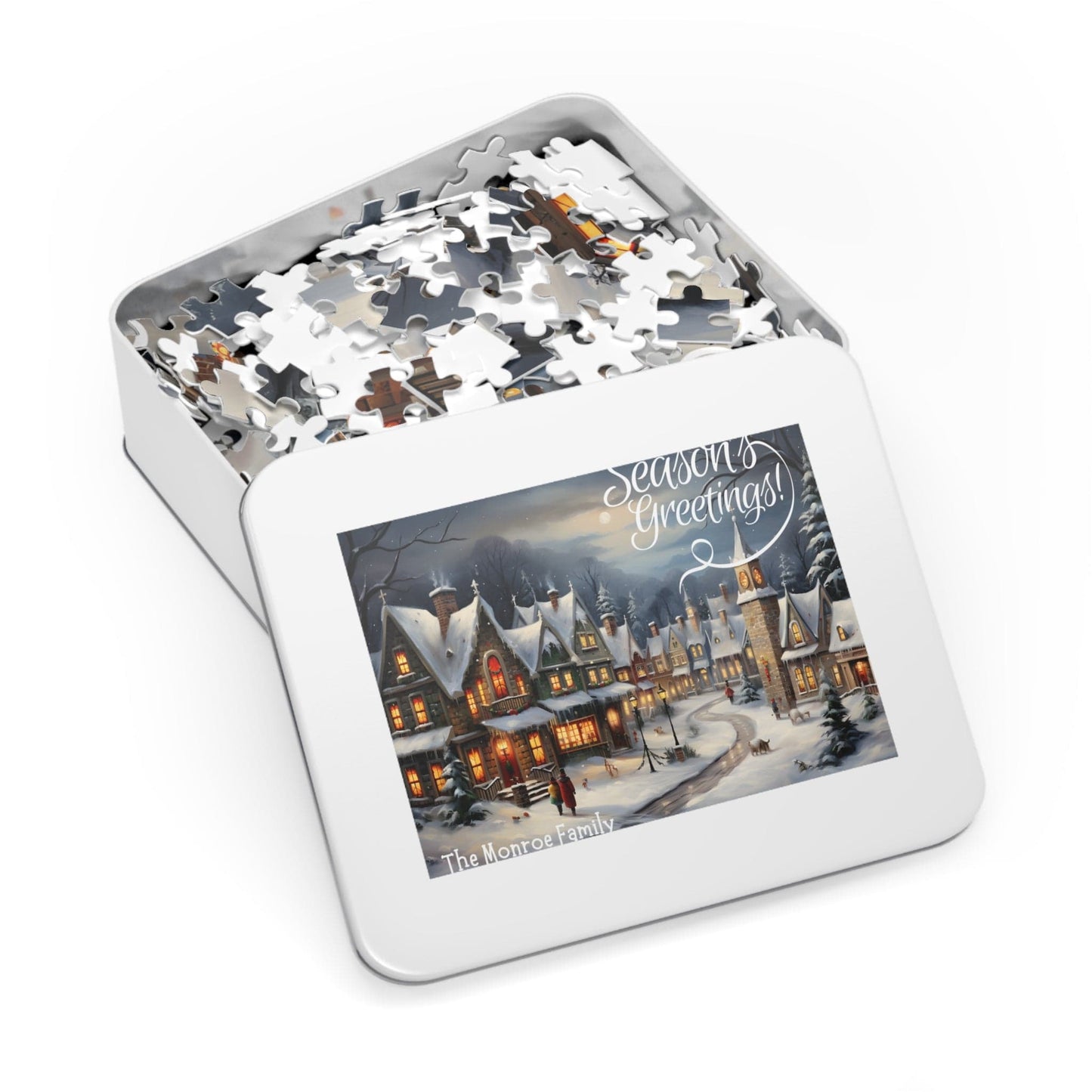 1000 Piece Custom Name Jigsaw Puzzle Gift: Vintage Oil Painting | Custom Text with Sizes (110-1000 Pieces) | Most Difficult Puzzle