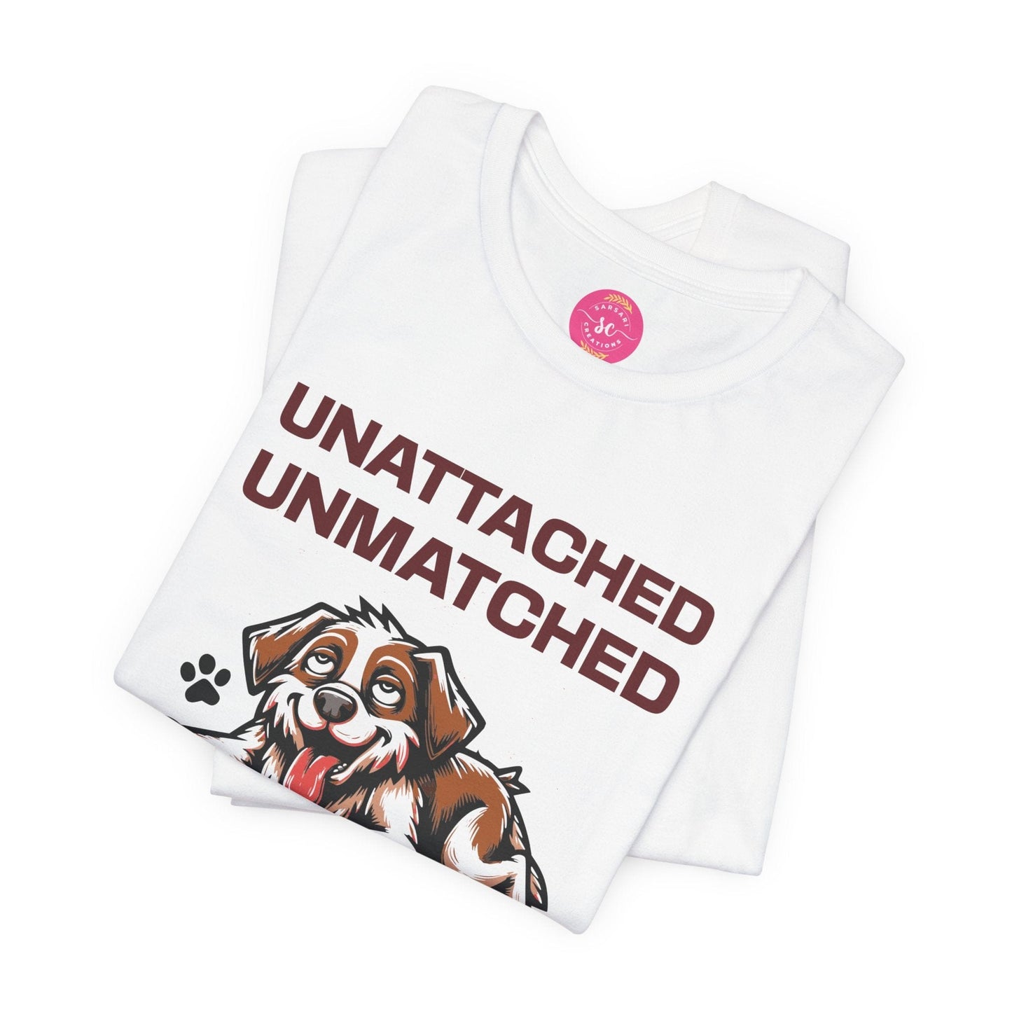 Quirky Dog Lover Animal Graphic Tee Loose Fit Shirt for Women/Men XS-4XL - Ash/Natural
