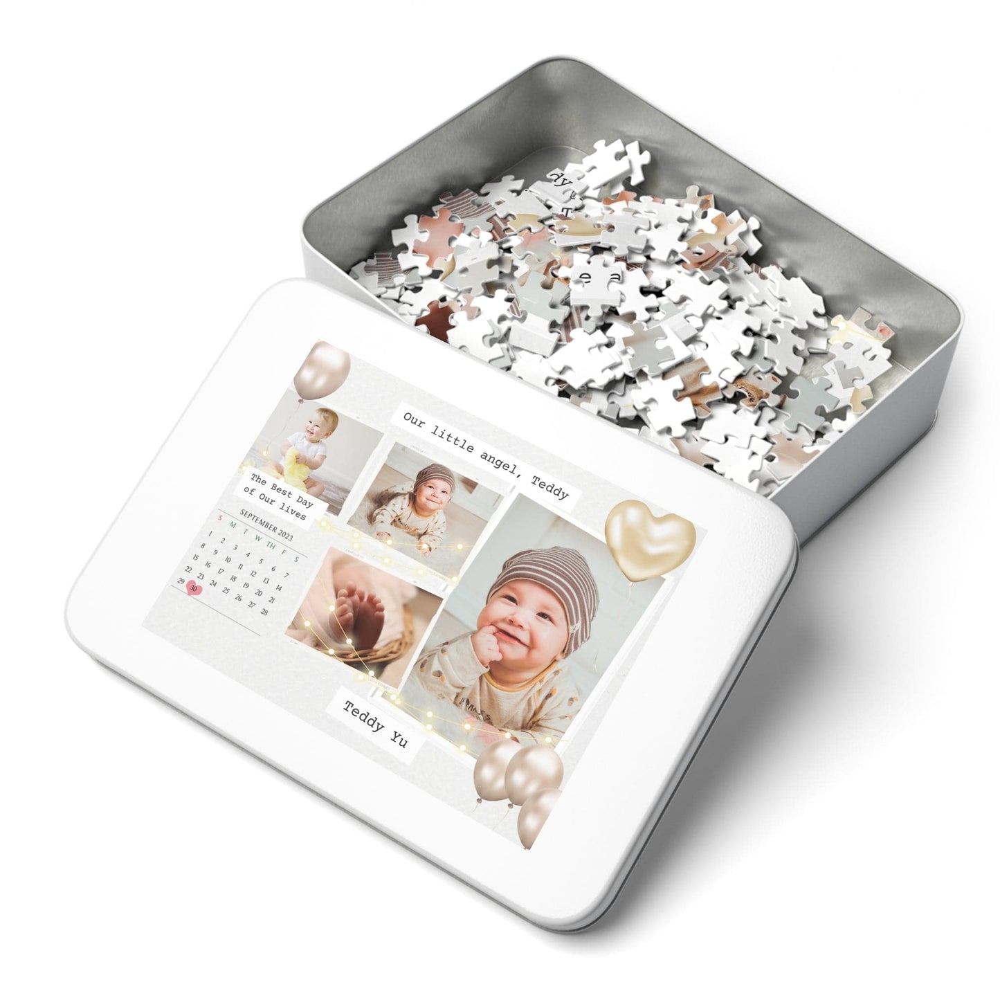 Custom Image Newborn Jigsaw Puzzle 1000/500/252/110 Pieces | Customized Gift for New Parents and Grand Parents