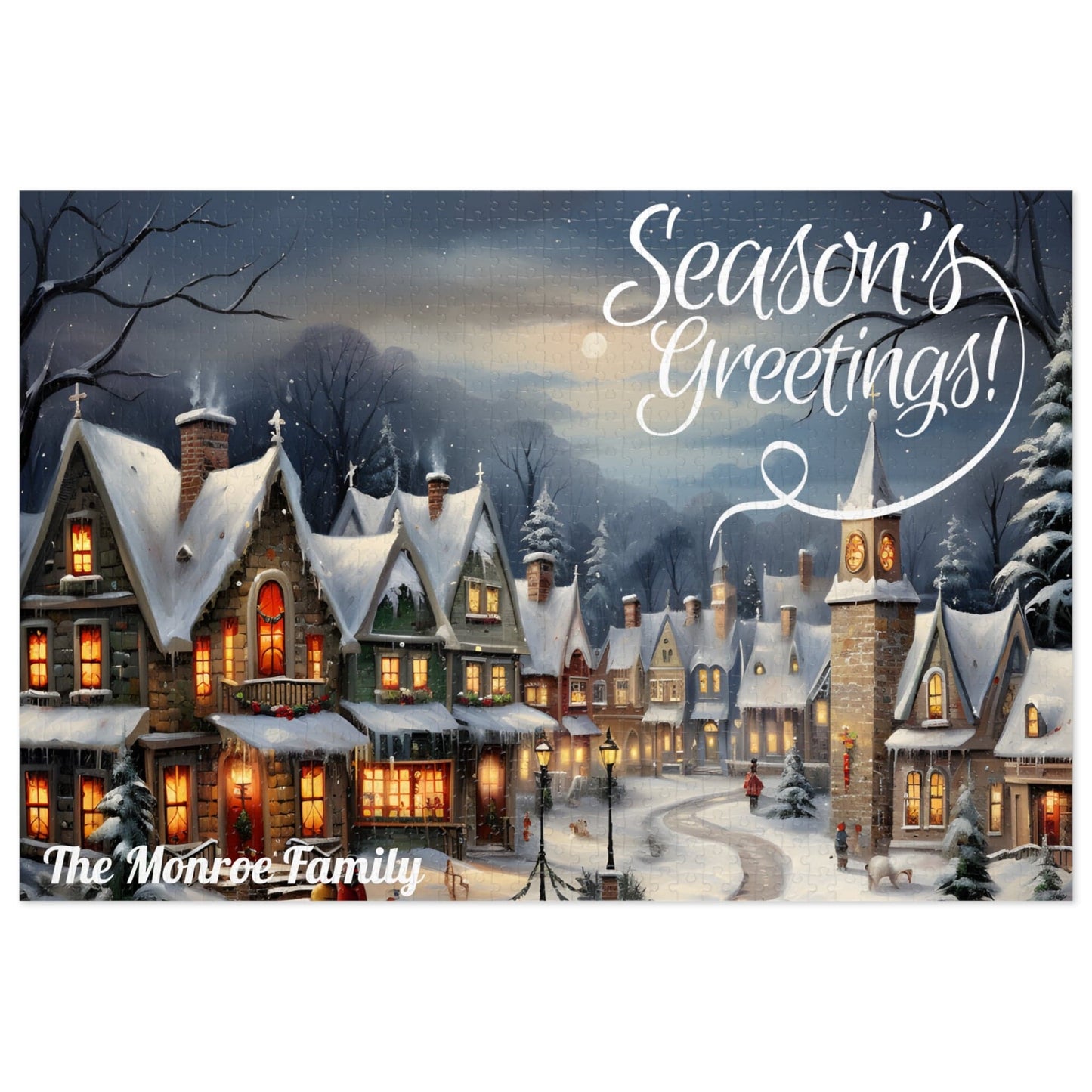 1000 Piece Custom Name Jigsaw Puzzle Gift: Vintage Oil Painting | Custom Text with Sizes (110-1000 Pieces) | Most Difficult Puzzle