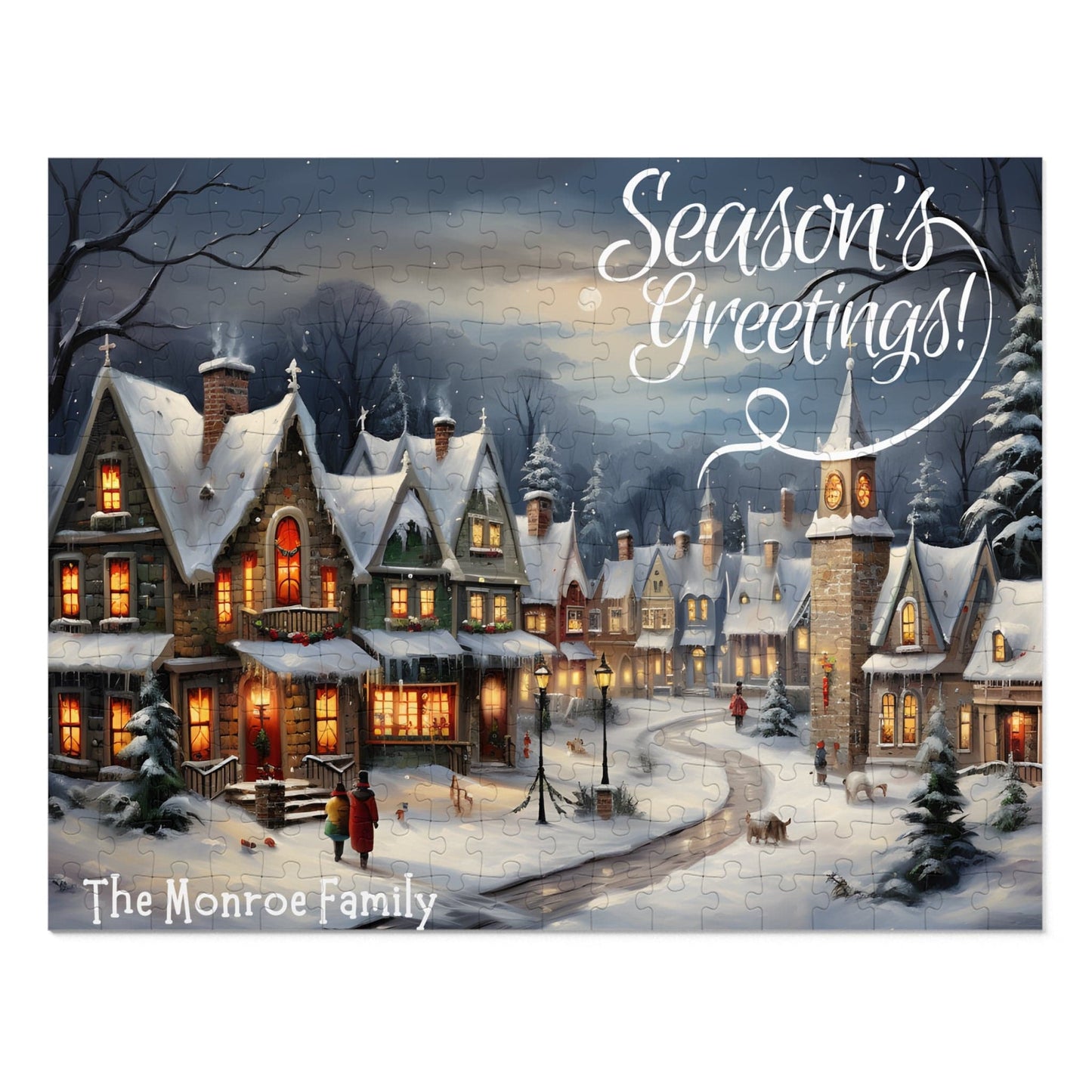 1000 Piece Custom Name Jigsaw Puzzle Gift: Vintage Oil Painting | Custom Text with Sizes (110-1000 Pieces) | Most Difficult Puzzle