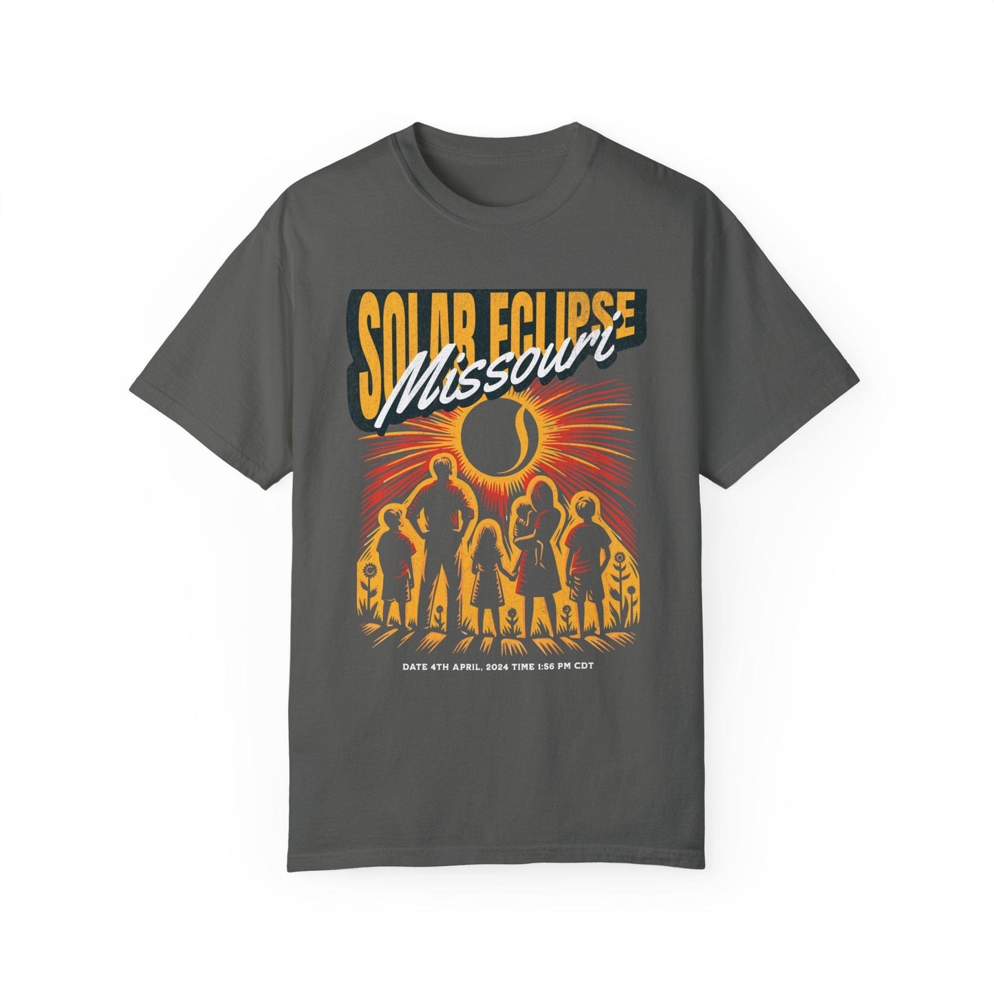 Missouri Totality Solar Eclipse 4.08.24 America Adult S-4XL - Black/Graphite