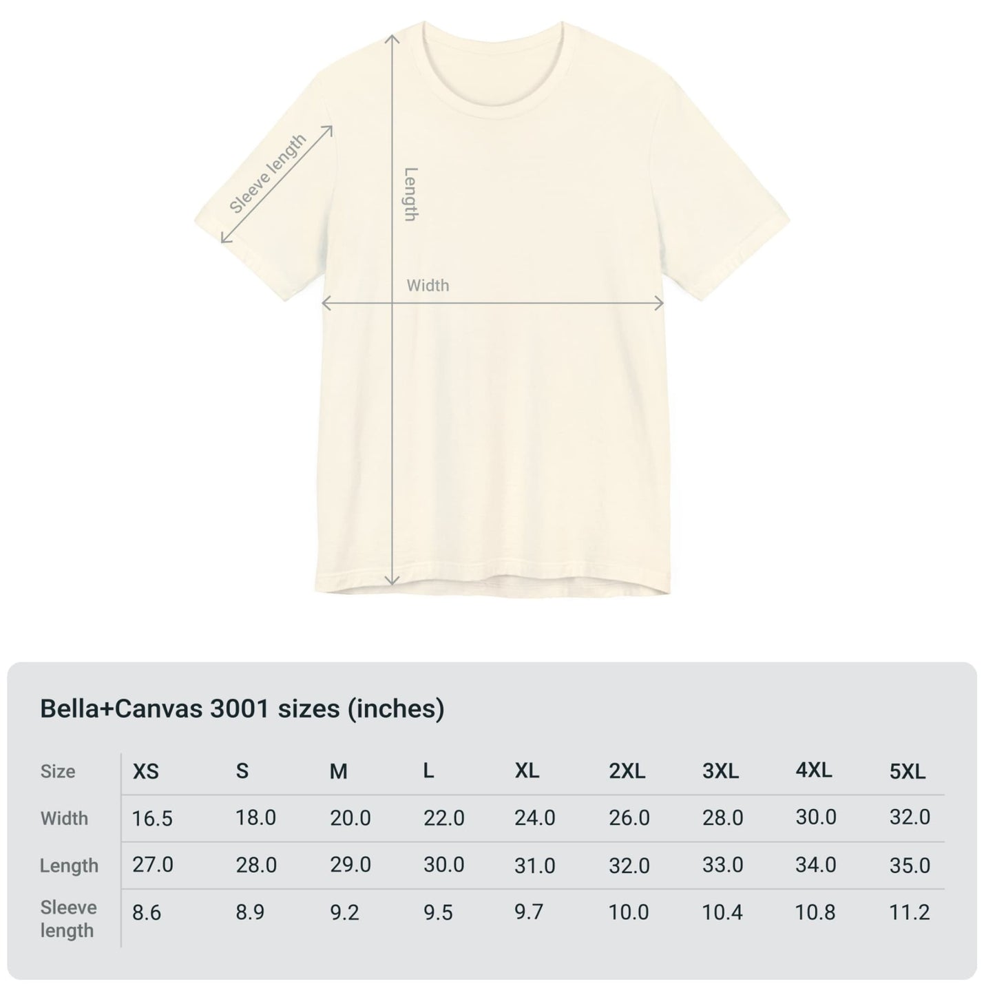 Working for My Dog Graphic natural tee shirt size guide