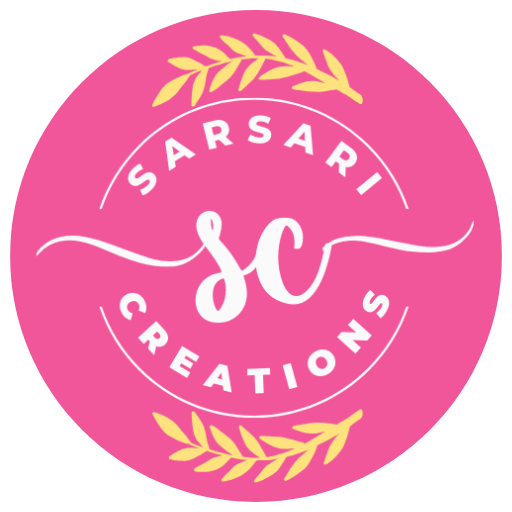 sarsari creations main logo in pink