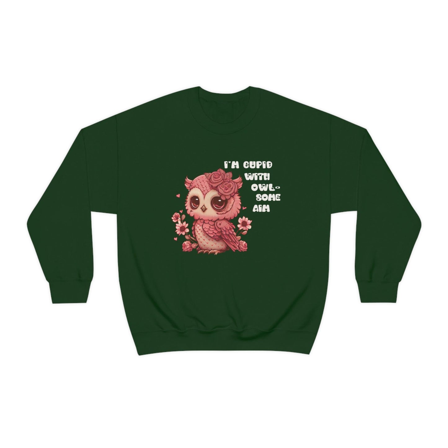 2023 Valentine's Day Gift: I'm Cupid with Owl, Some Aim Sweatshirt