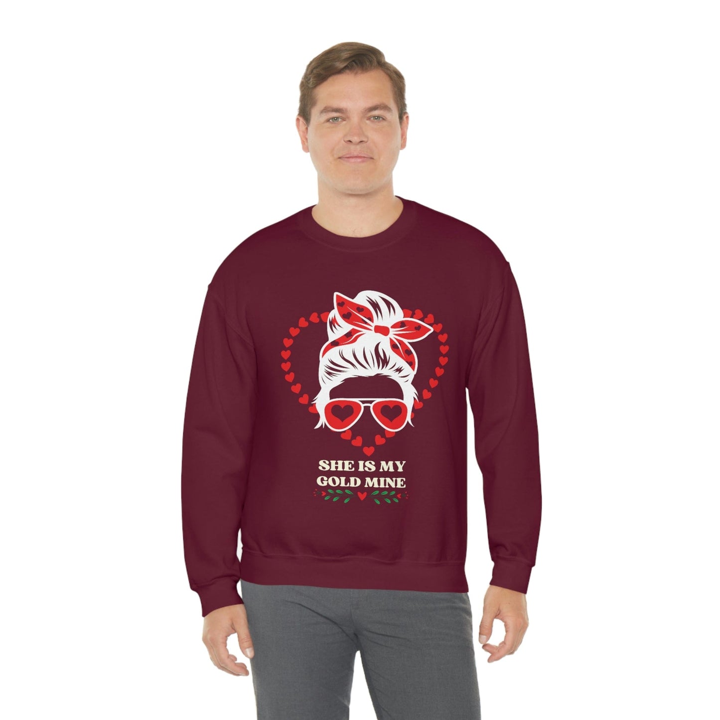 2023 Valentine's Day Gift: "She is My Gold Mine" Sweatshirt for Girlfriend