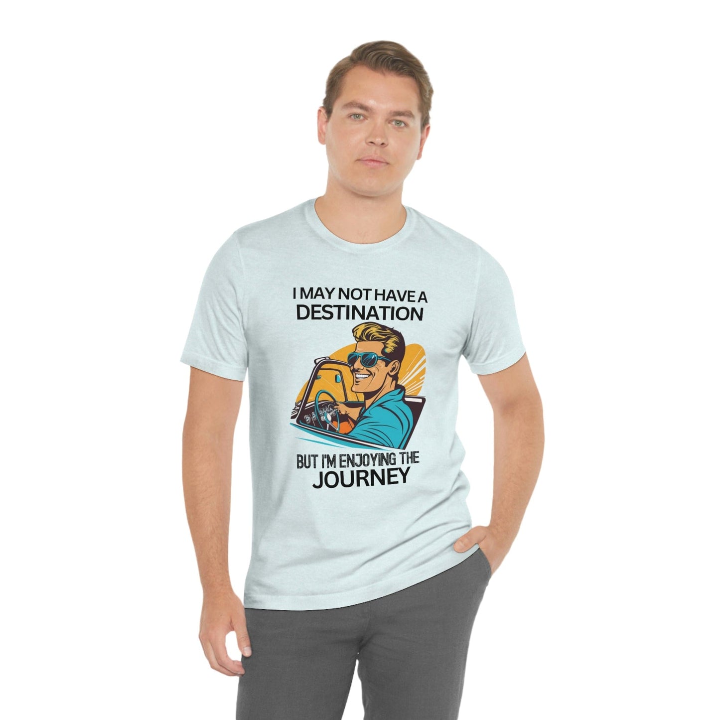 2023 Unisex Cartography Travel Agent Travelling Compass World Map I May Not Have A Destination T-Shirt