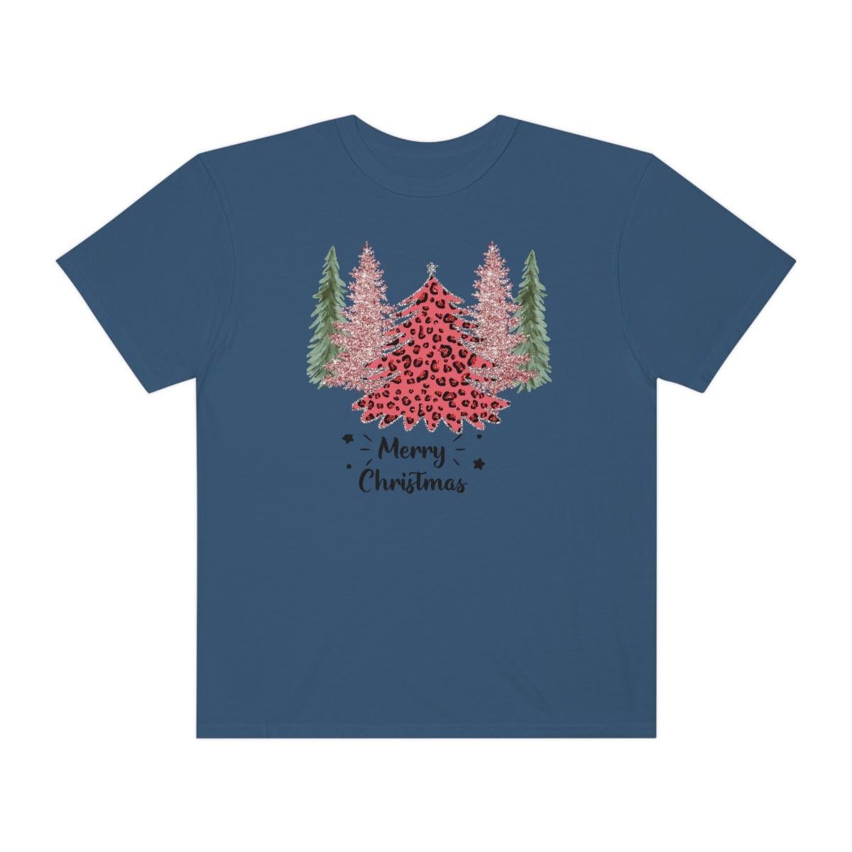 Leopard Plaid Christmas Shirt, Trees Plaid Comfort Colors, Pink Leopard Shirt, Leopard T-Shirt, Holiday Gift