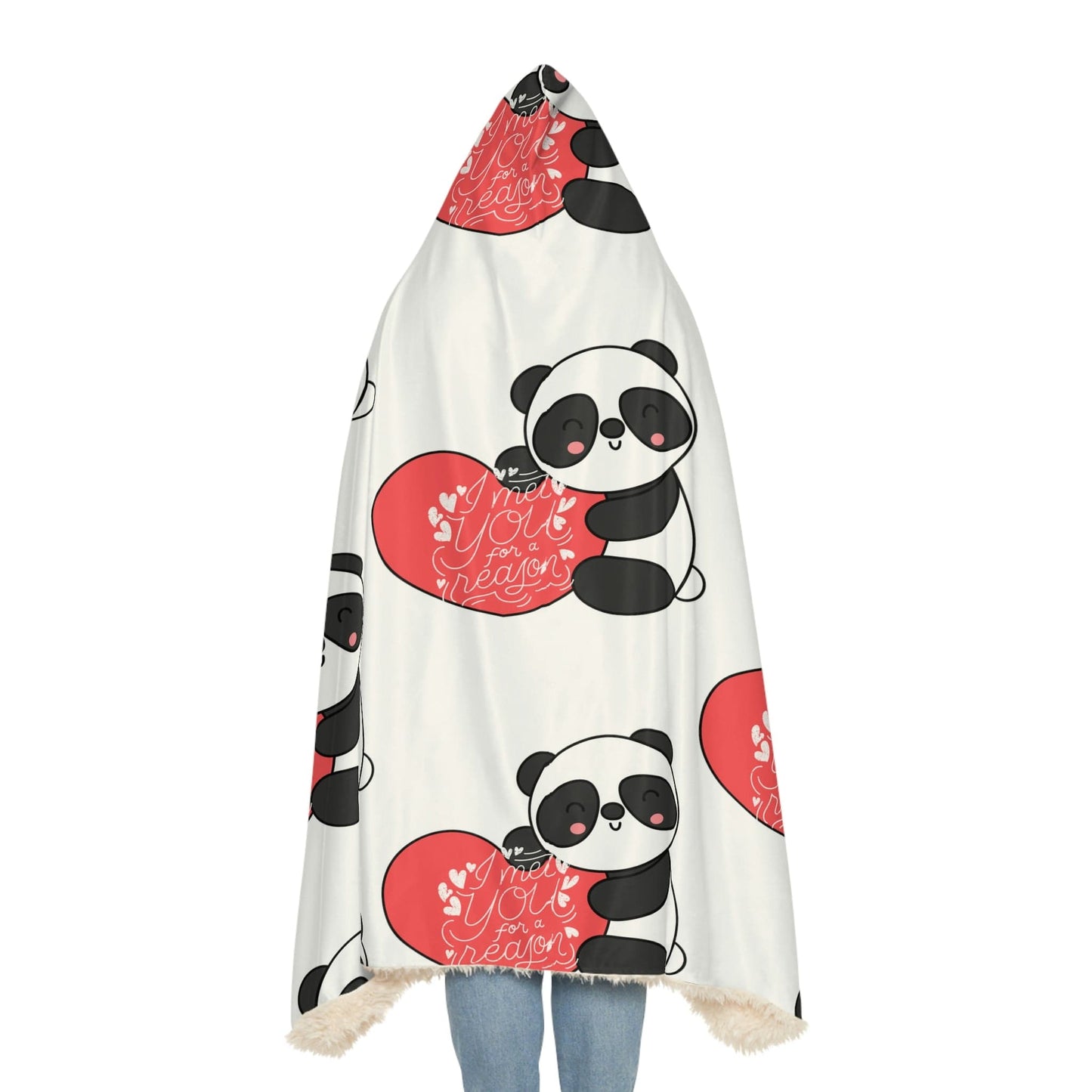 I Met You For a Reason Panda Sherpa Snuggle Blanket - The Coziest Way to Show Your Love - SarsariCreations