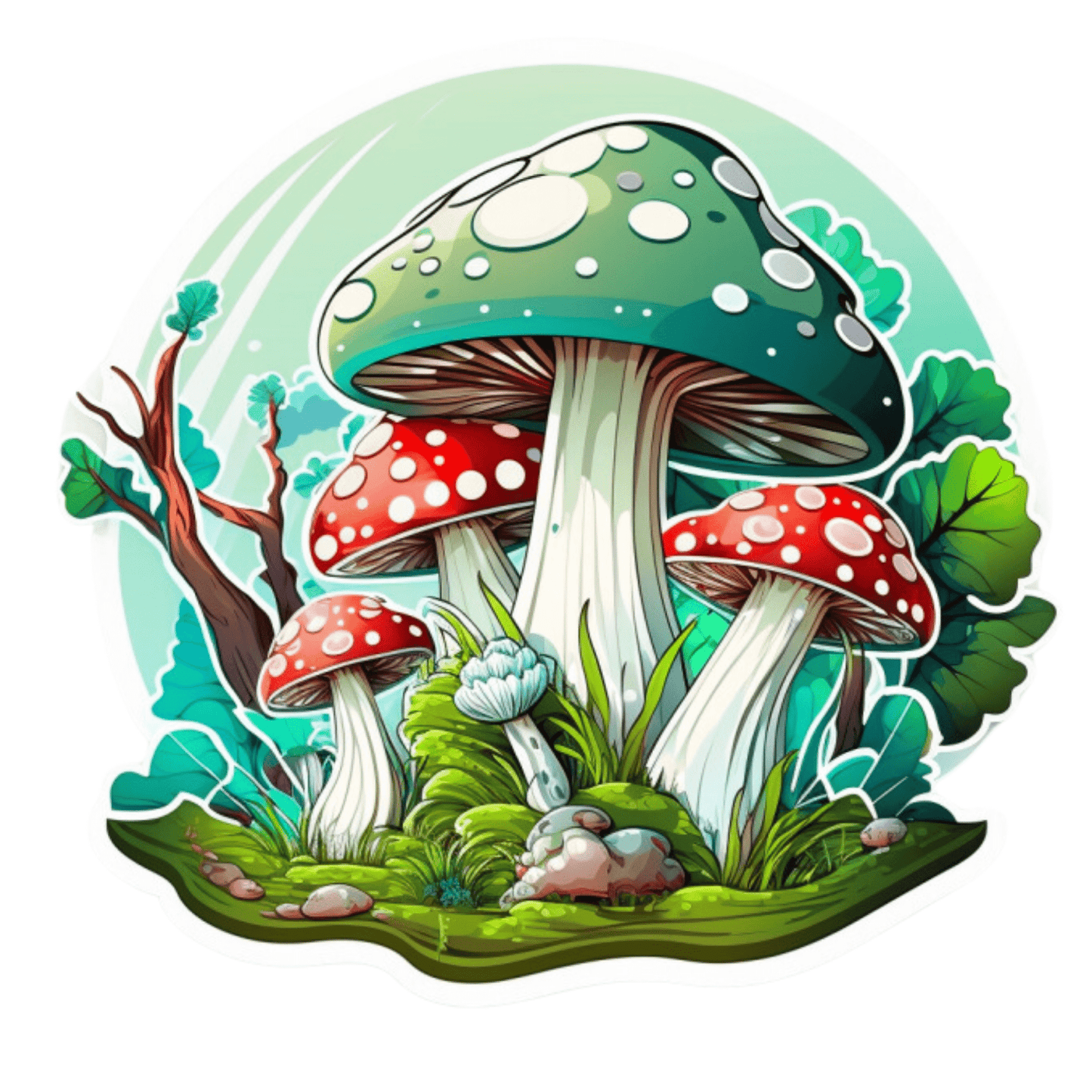 Mind-Bending Magical Mushroom Trip Images 2023 4 PNGs Set - Print on Demand Free Download - Instant Download Part 2