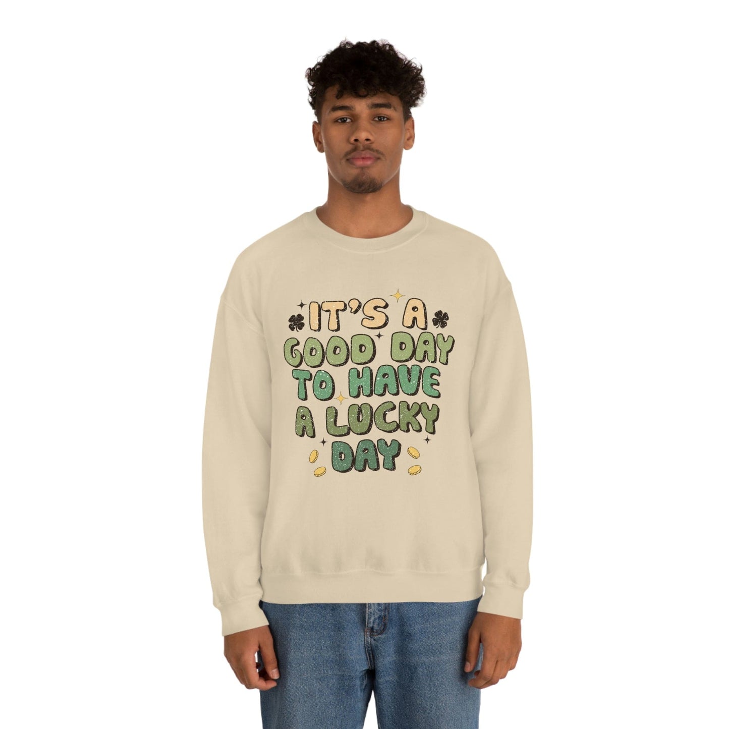 2023 Funny Groovy St. Patrick's Day Unisex Irish Its Good to Have A Lucky Day Sweatshirt