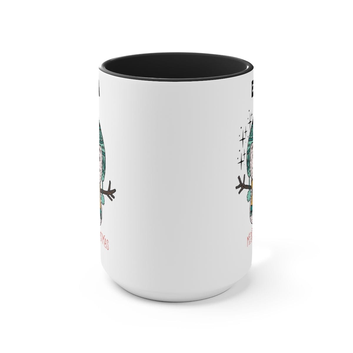 Emma Merry Christmas Mug - Christmas Decor - Gift for Friend - 15 oz Two-Tone Coffee Mugs