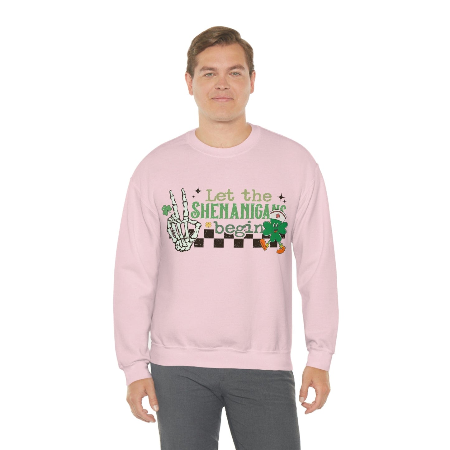 2023 Let the Shenanigan Begin Funny Skeleton St. Patrick's Day Unisex Sweatshirt