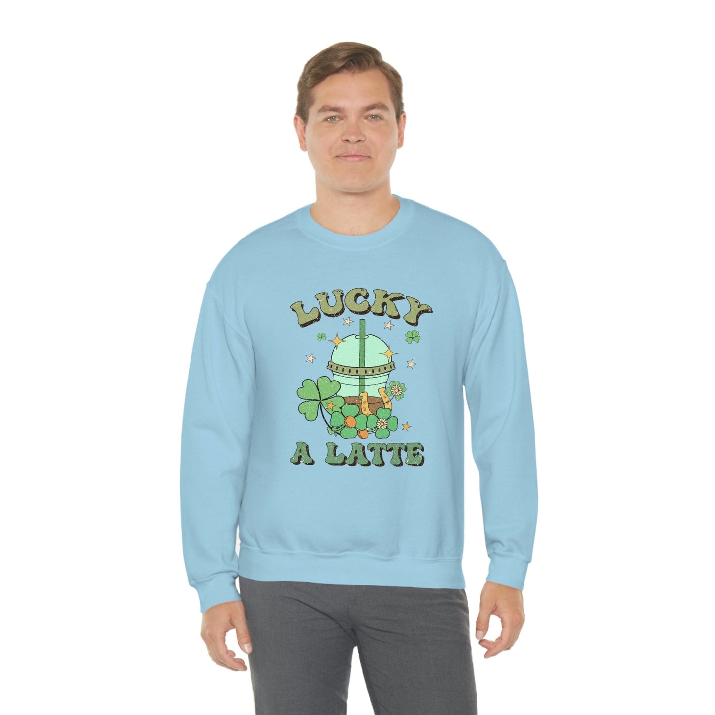 2023 Funny Groovy St. Patrick's Day Unisex Irish Lucky A Latte Sweatshirt