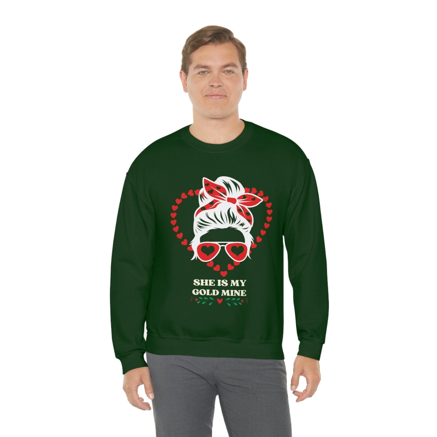 2023 Valentine's Day Gift: "She is My Gold Mine" Sweatshirt for Girlfriend