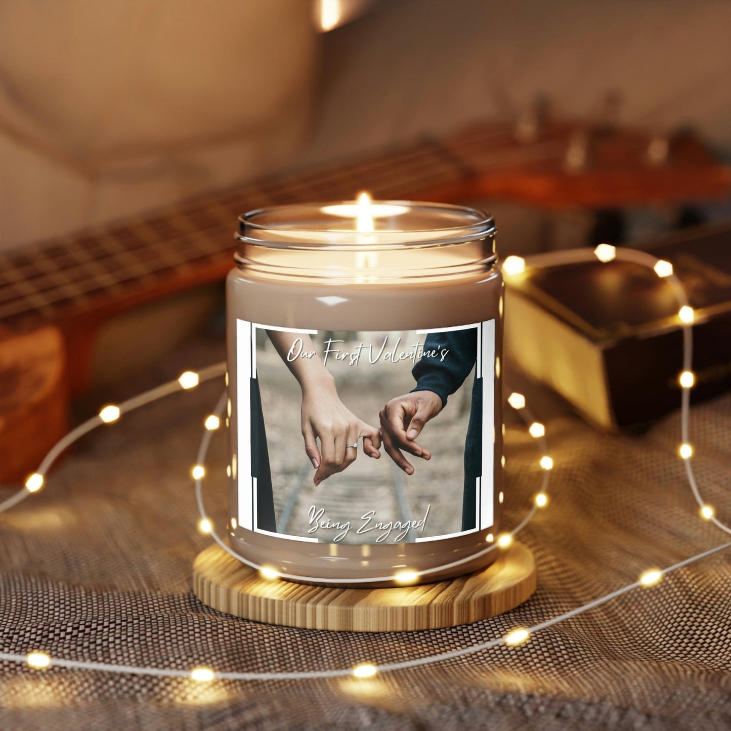 Custom Photo Candle - Personalised Scented Soy Gift for Valentine's Day, Couple, Him or Her, Handmade