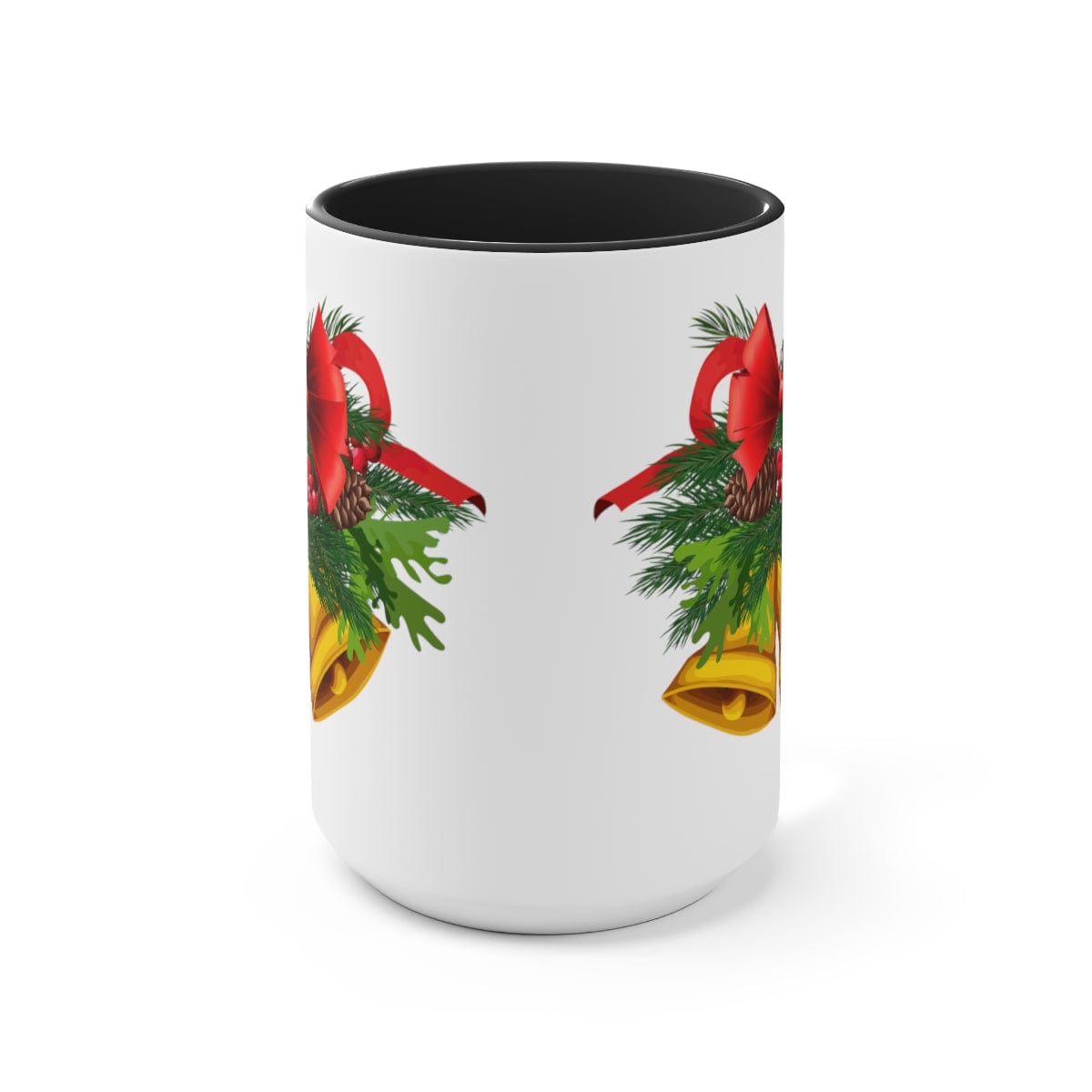 Bells of Christmas Coffee Mug - Home Decor - Gift for Holidays - 15 oz Two-Tone Coffee Mugs