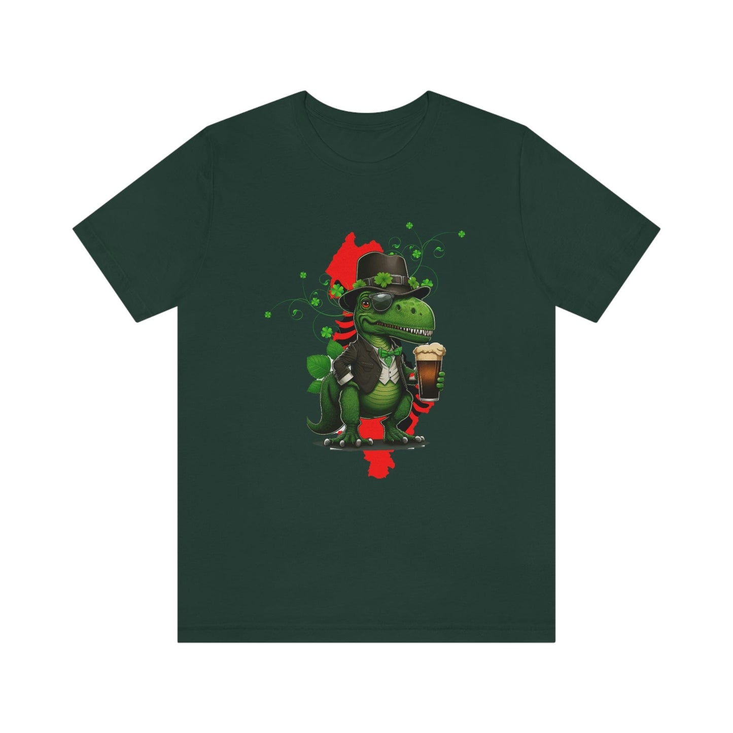 Happy St Pat 2023 Unisex t-rex St Patricks Day Dinosaur Leprechaun Funny Malarkey T-shirt