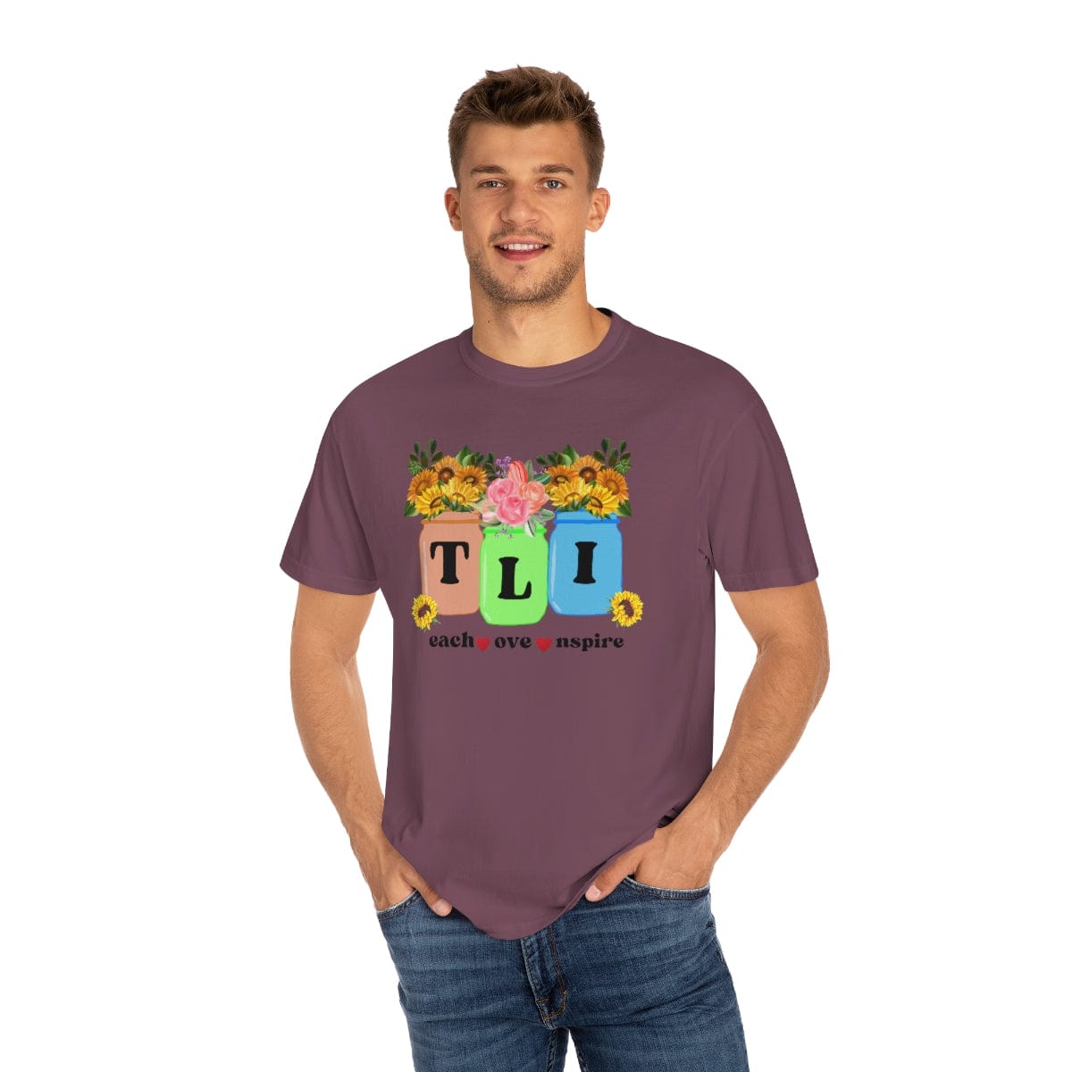 Fall Teacher Comfort Colors Shirt, Thankful Floral Shirt, Teacher Thanksgiving Gift, Teacher Shirt, Teacher Gift, U