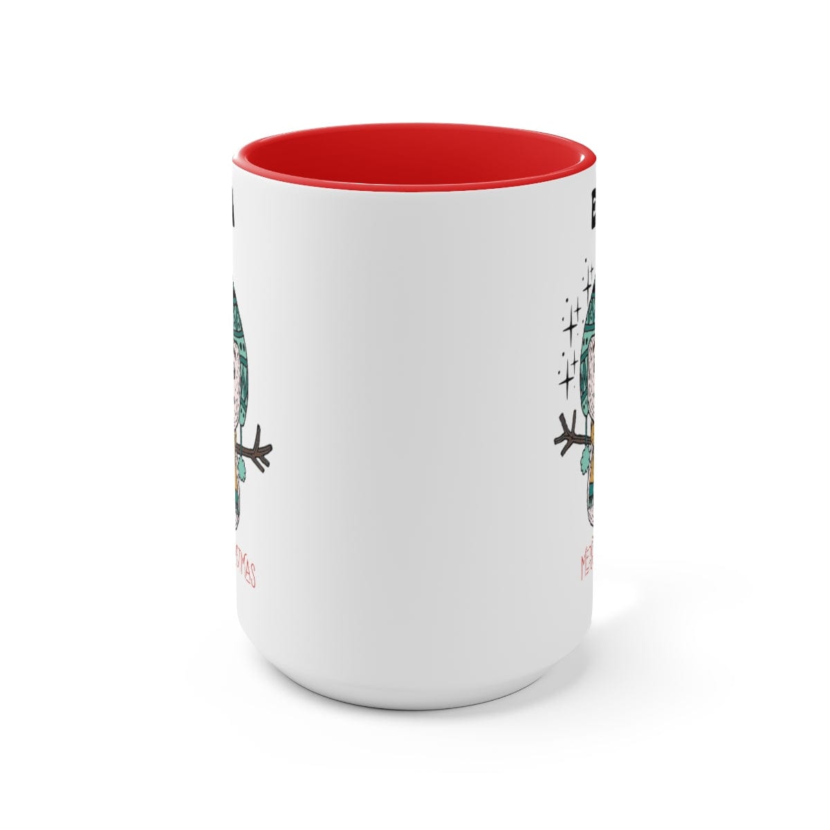 Emma Merry Christmas Mug - Christmas Decor - Gift for Friend - 15 oz Two-Tone Coffee Mugs