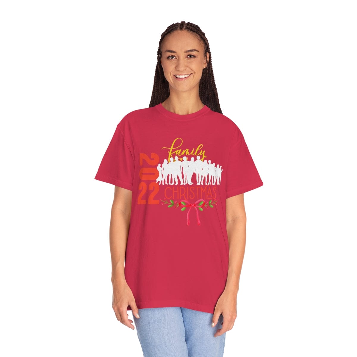 2022 Family Christmas Comfort Colors Shirt, Matching Family Christmas Shirt, Family T-Shirt, Christmas Santa Gift, Secret Santa Gift, Unisex Garment-Dyed T-shirt