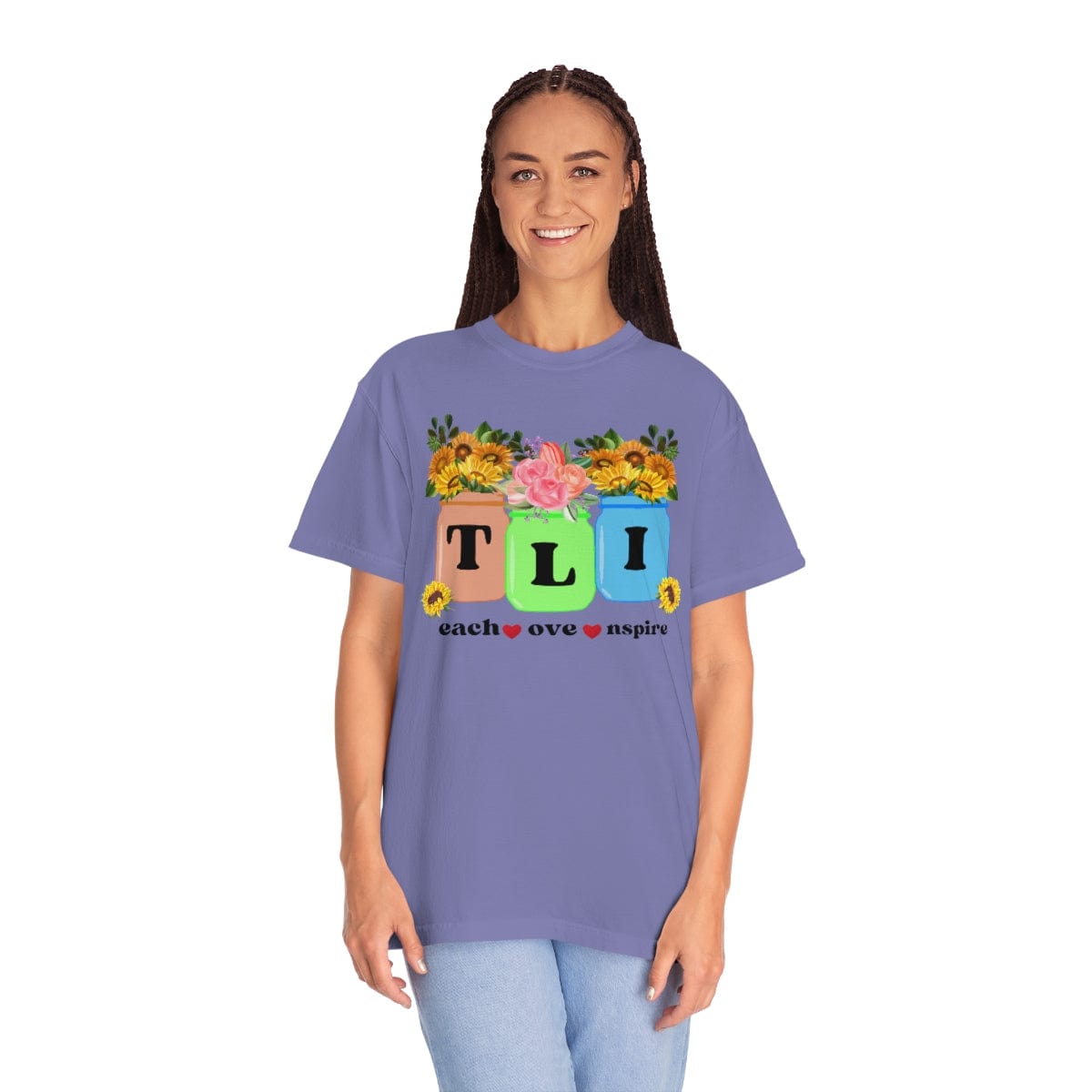 Fall Teacher Comfort Colors Shirt, Thankful Floral Shirt, Teacher Thanksgiving Gift, Teacher Shirt, Teacher Gift, U