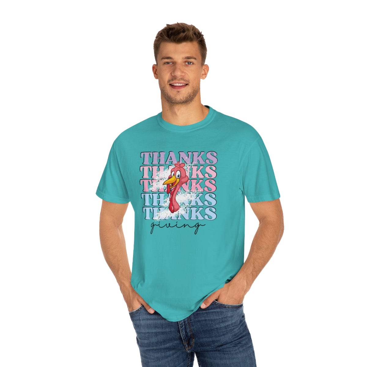 Thanksgiving Shirt Comfort Colors, Fall Men Shirts, Thanksgiving Gifts, Cute Fall Shirt, Happy Thanksgiving Unisex Garment-Dyed T-shirt