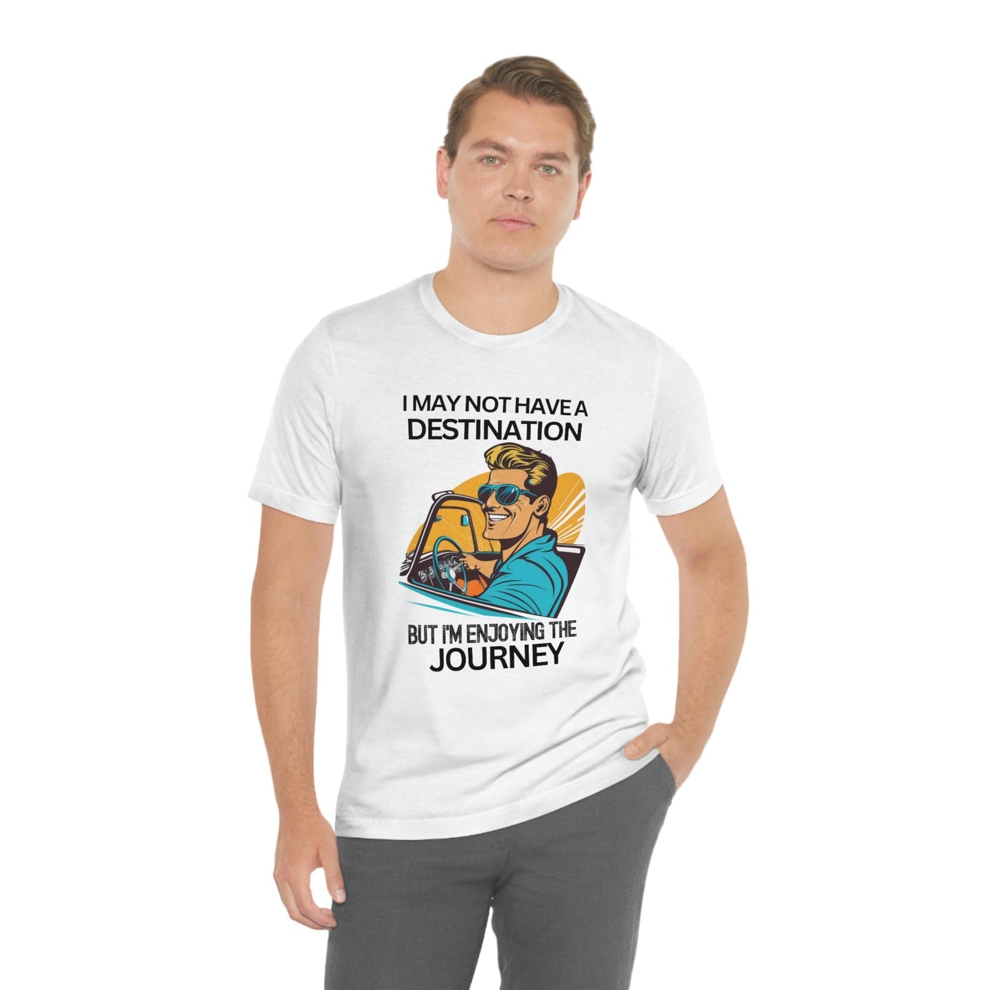 2023 Unisex Cartography Travel Agent Travelling Compass World Map I May Not Have A Destination T-Shirt