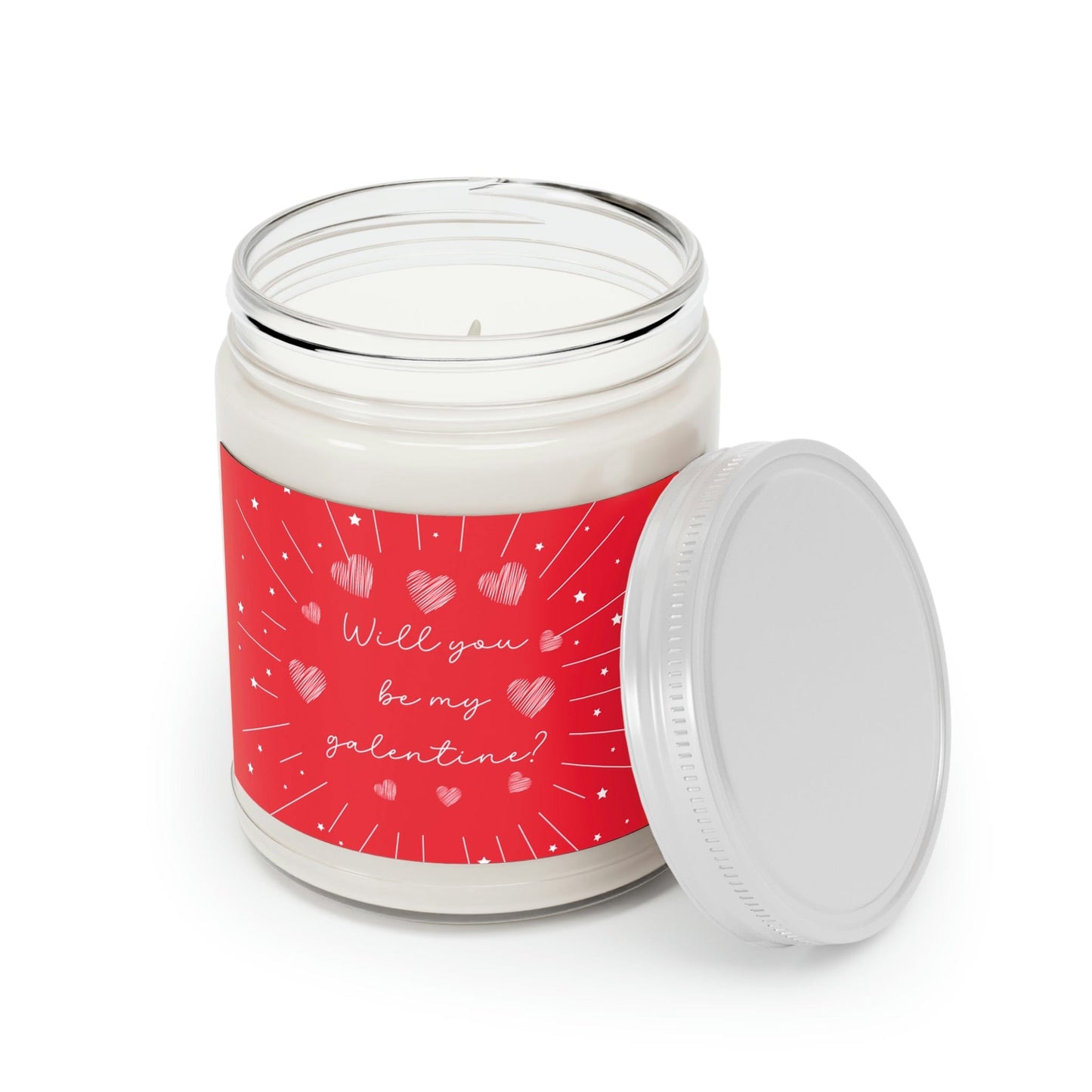 Handmade Scented Soy Candle: "Will You Be My Galentine?" Gift for Best Friend