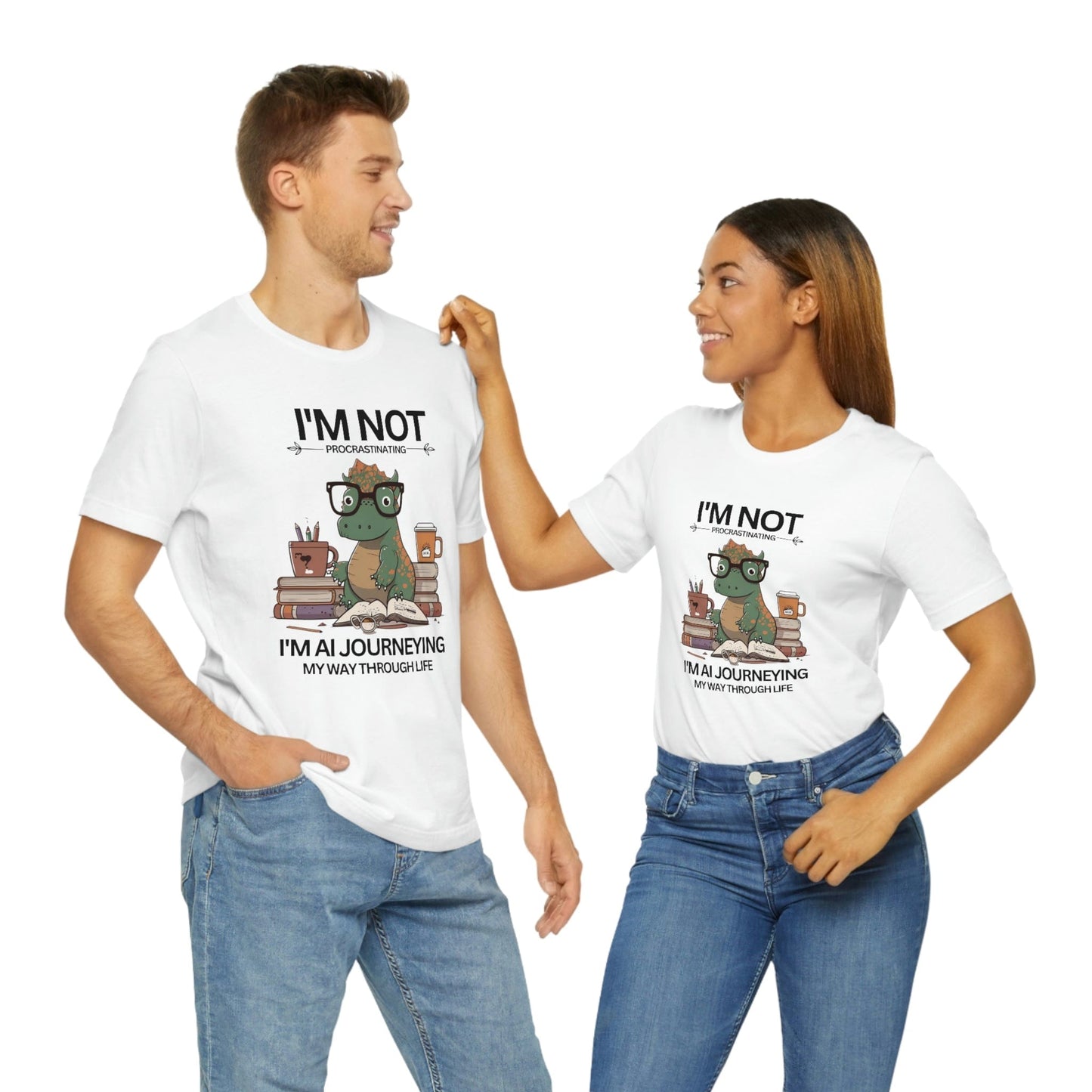 2023 Unisex I'm AI Journeying My Way Through Life AI Smart Genius Brains T-Shirt